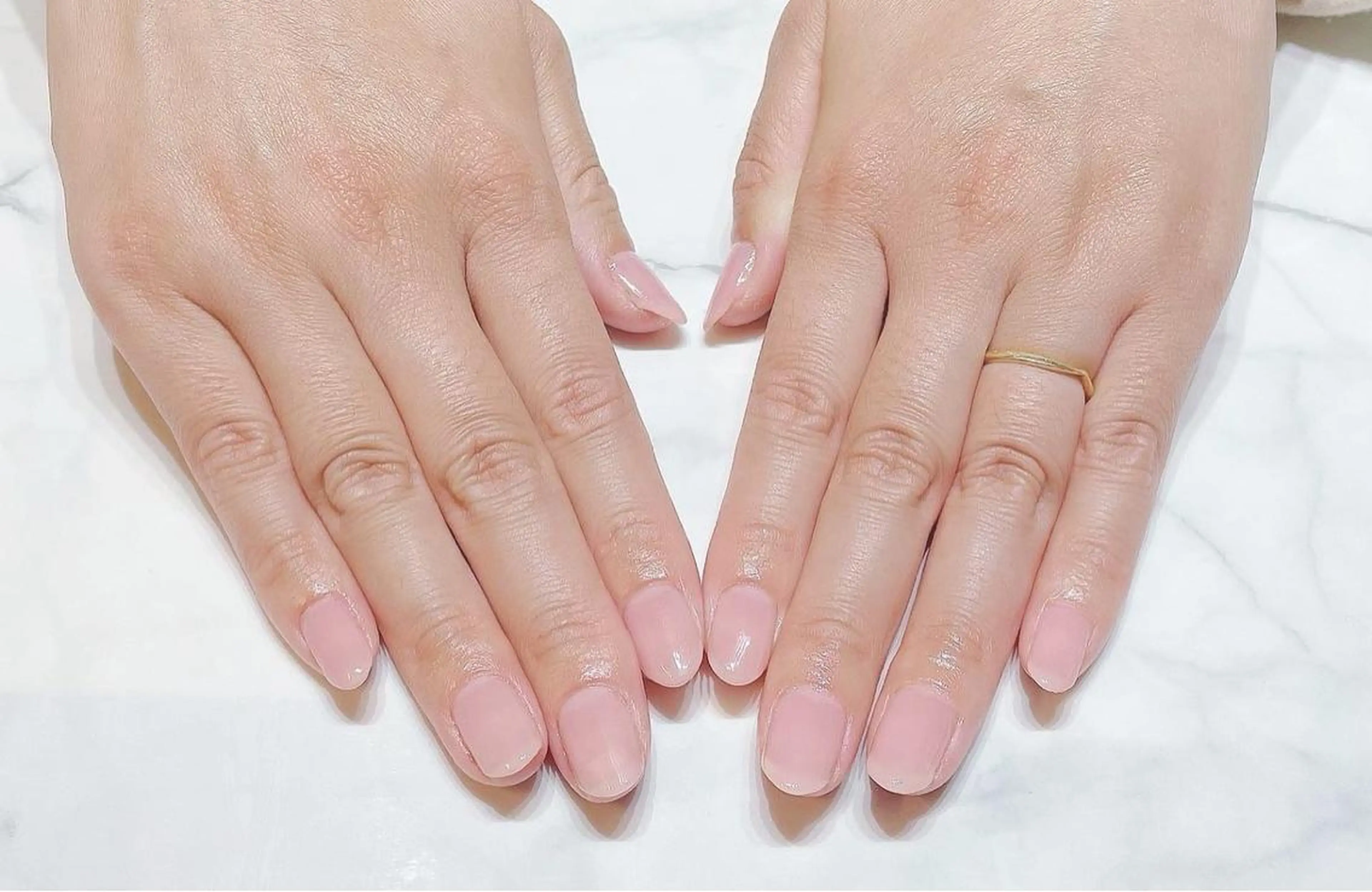 ネイル ワンカラーネイル ピンク ハンドネイル ネイルサロン Belleのネイルデザイン