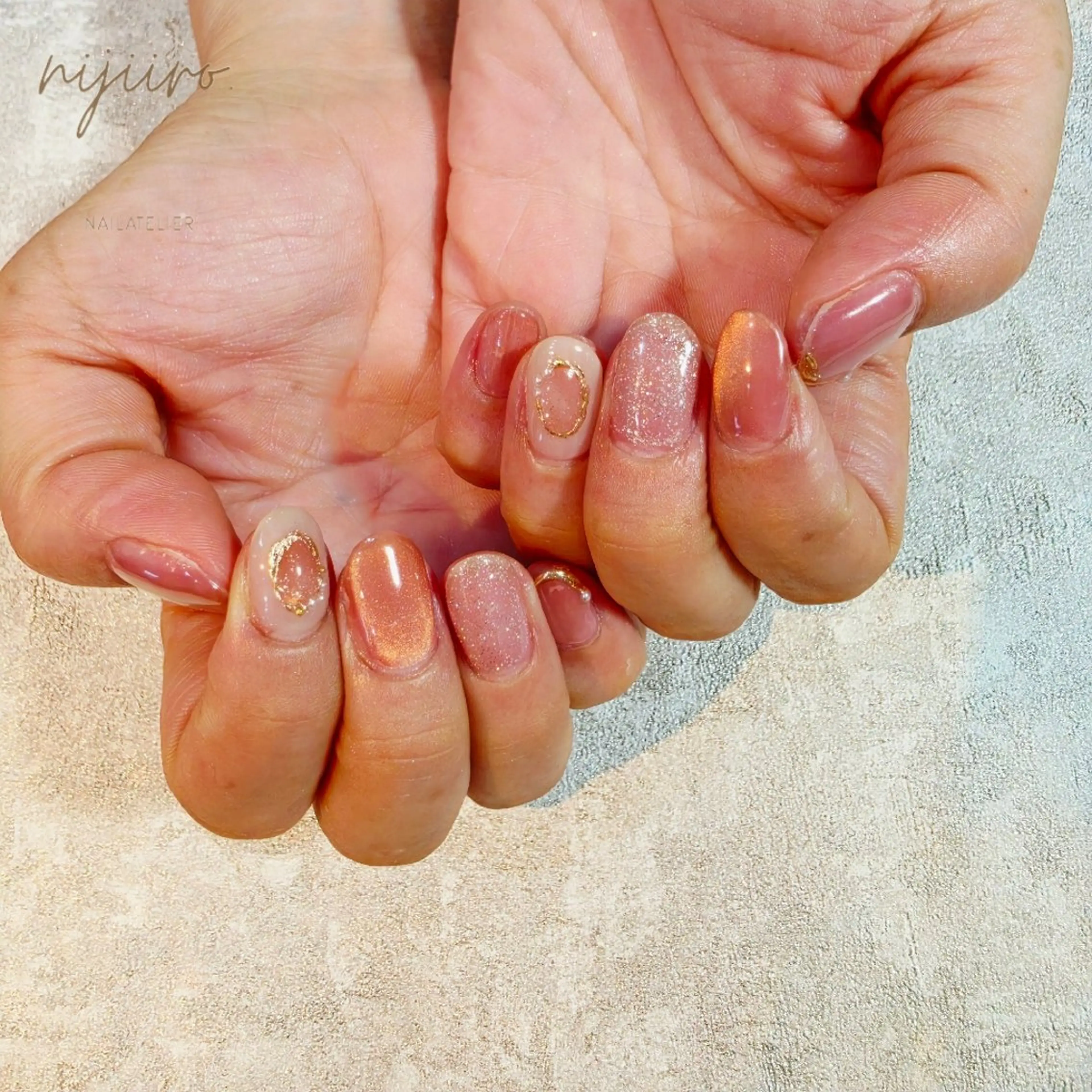 ネイル ハンドネイル nailatelier nijiiro.所属・nijiiro🌈 サトウのネイルデザイン