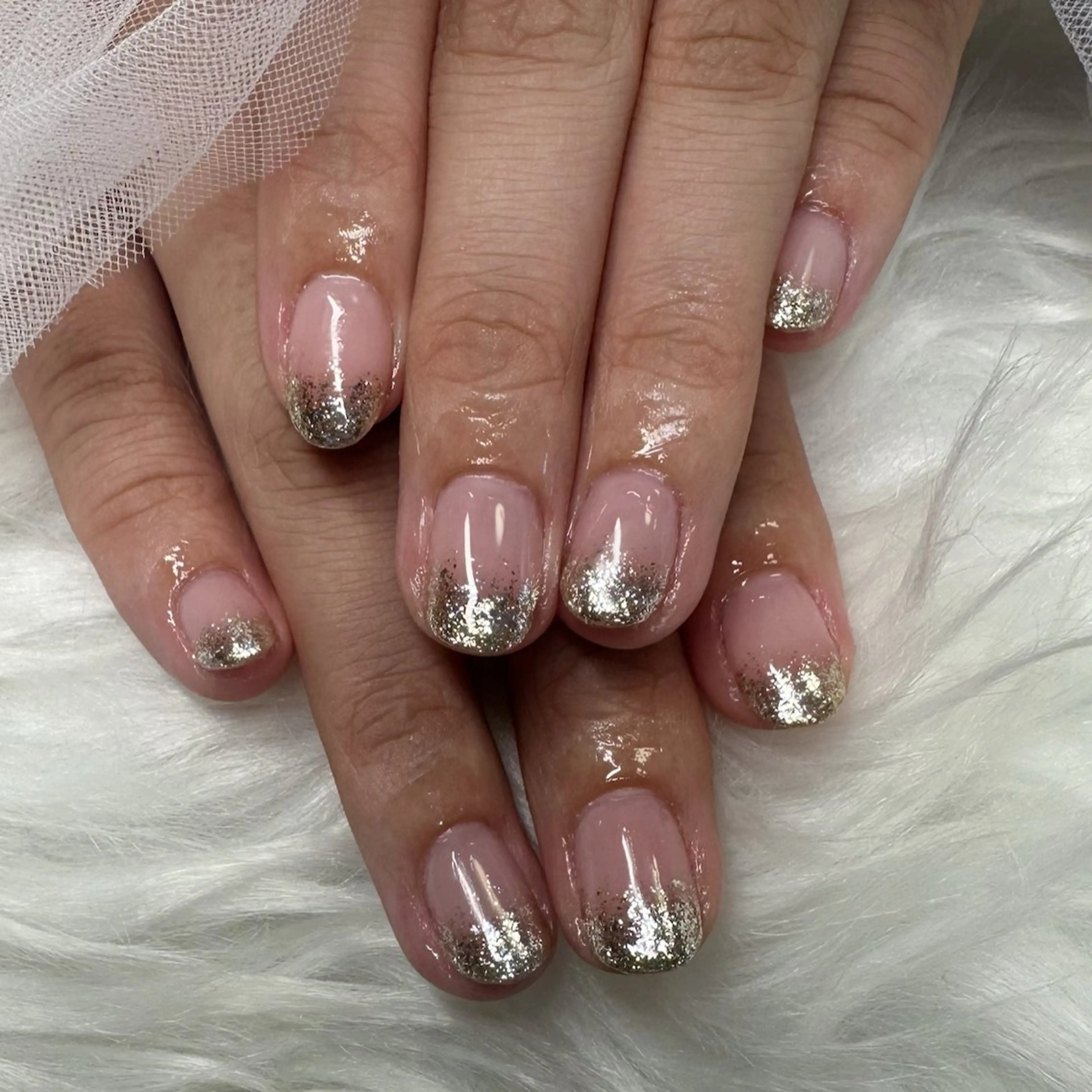 ネイル グラデーション ラメ(グリッター) ラメグラデーション Rave所属・touma Rinaのネイルデザイン