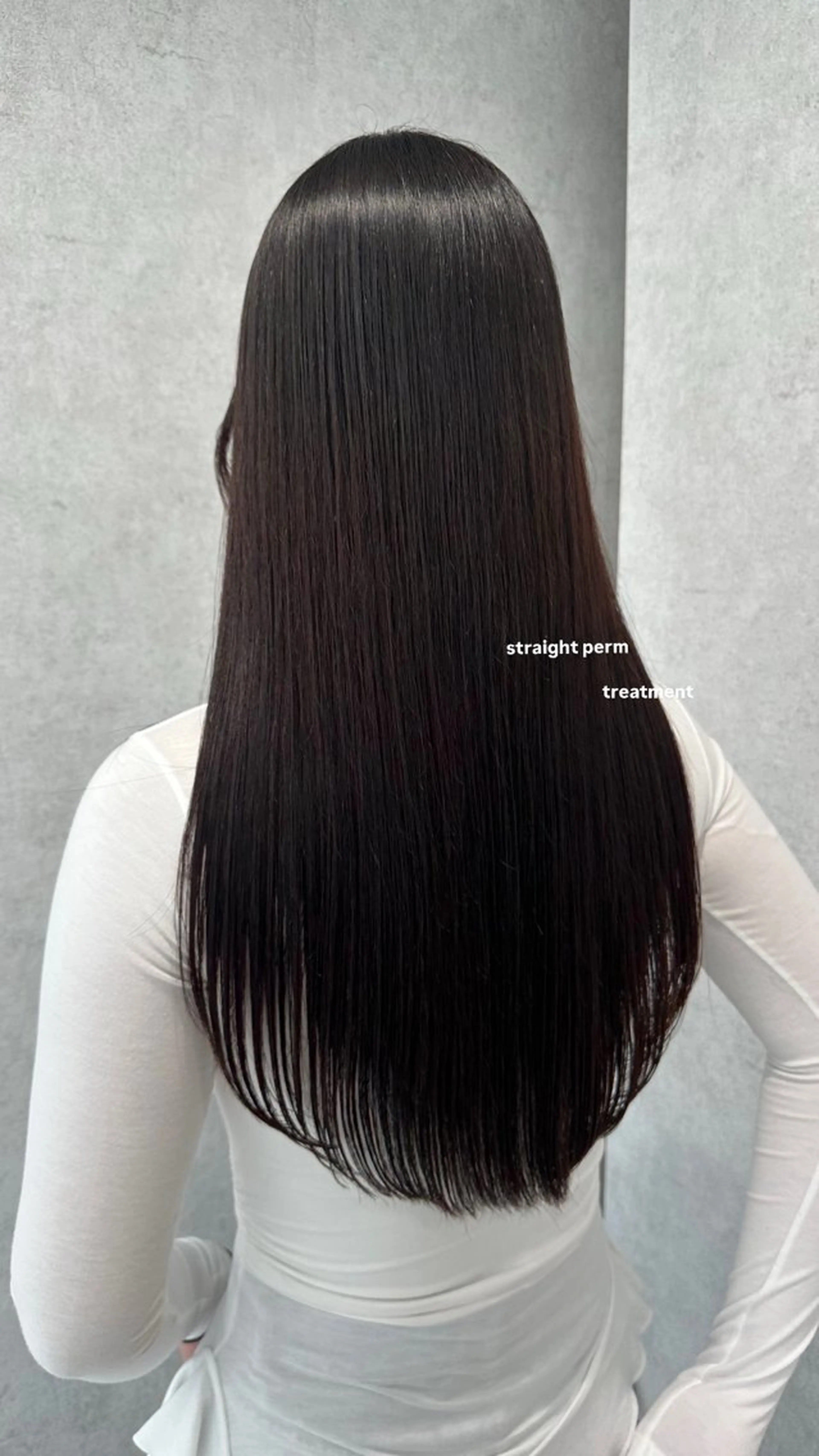 ロング カット 縮毛矯正 トリートメント v-lab studio所属・韓国レイヤーカット/ 艶カラー/ noaのヘアスタイル