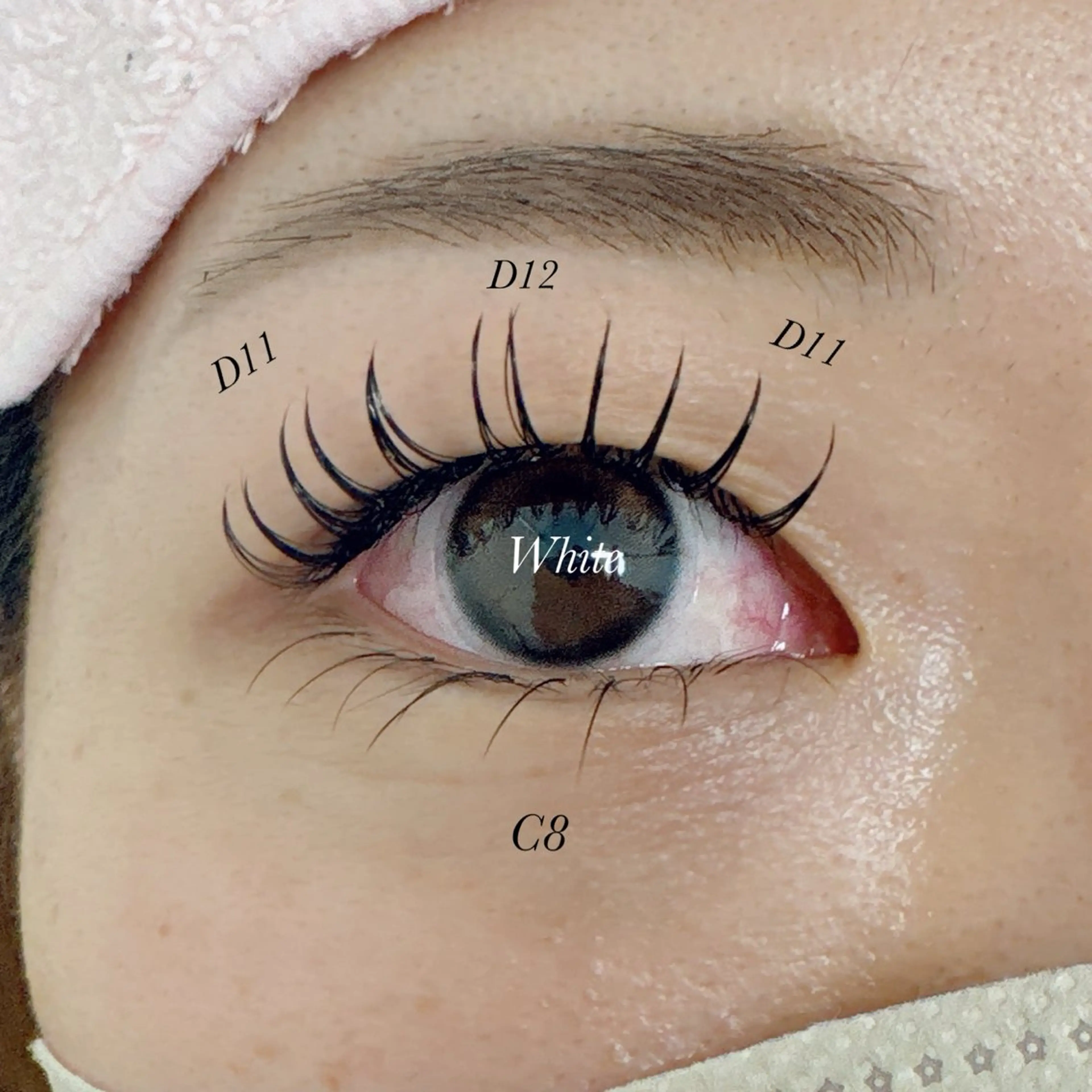 マツエク・マツパ 下まつげエクステ White/マツエク /まつパ/耳つぼのマツエク・マツパデザイン