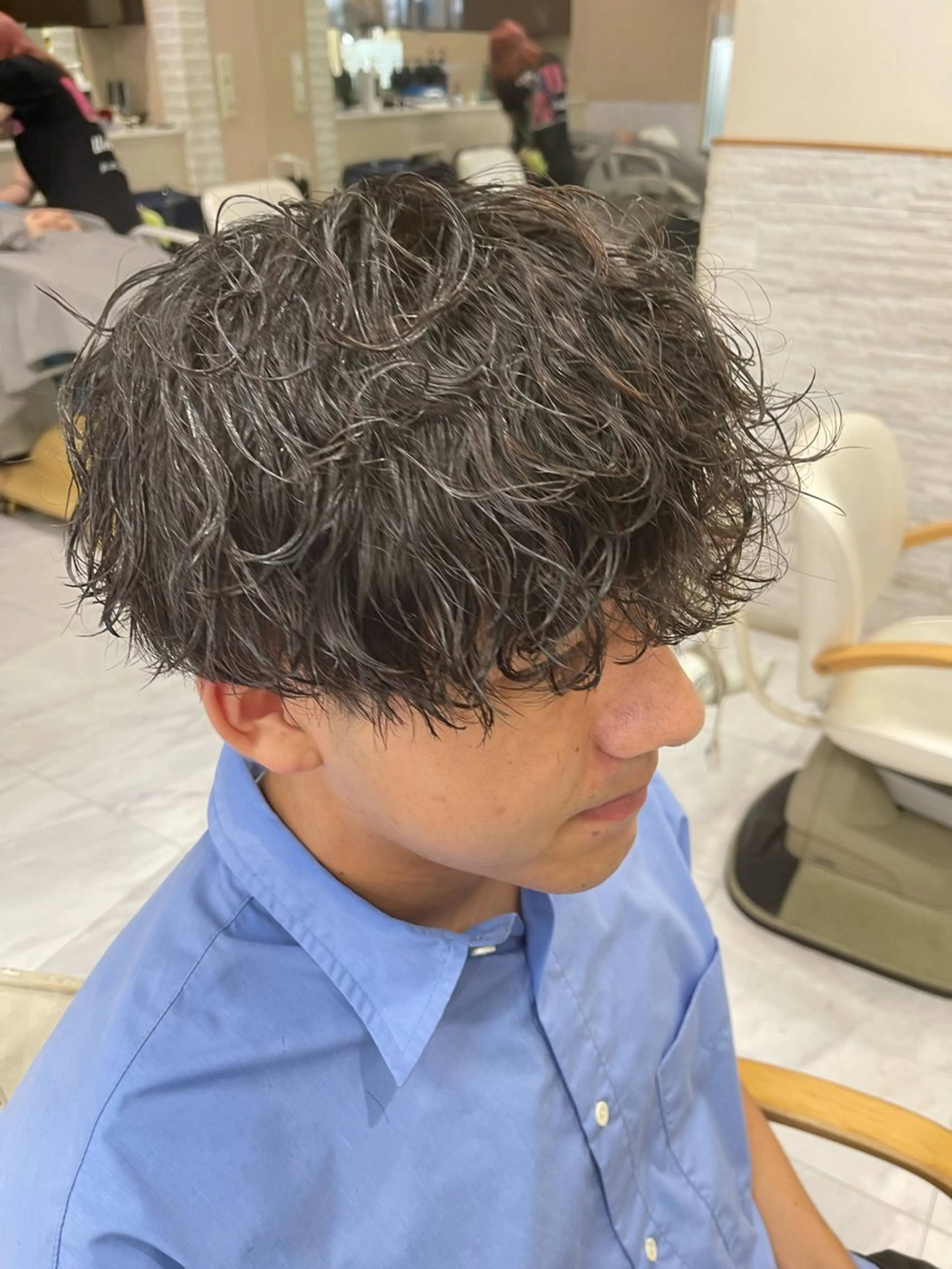 ショート パーマ メンズ メンズパーマ ツイストスパイラルパーマ 波巻きパーマ スパイラルパーマ カット パーマ トリートメント ❄️メンズカット 落合諒❄️のヘアスタイル