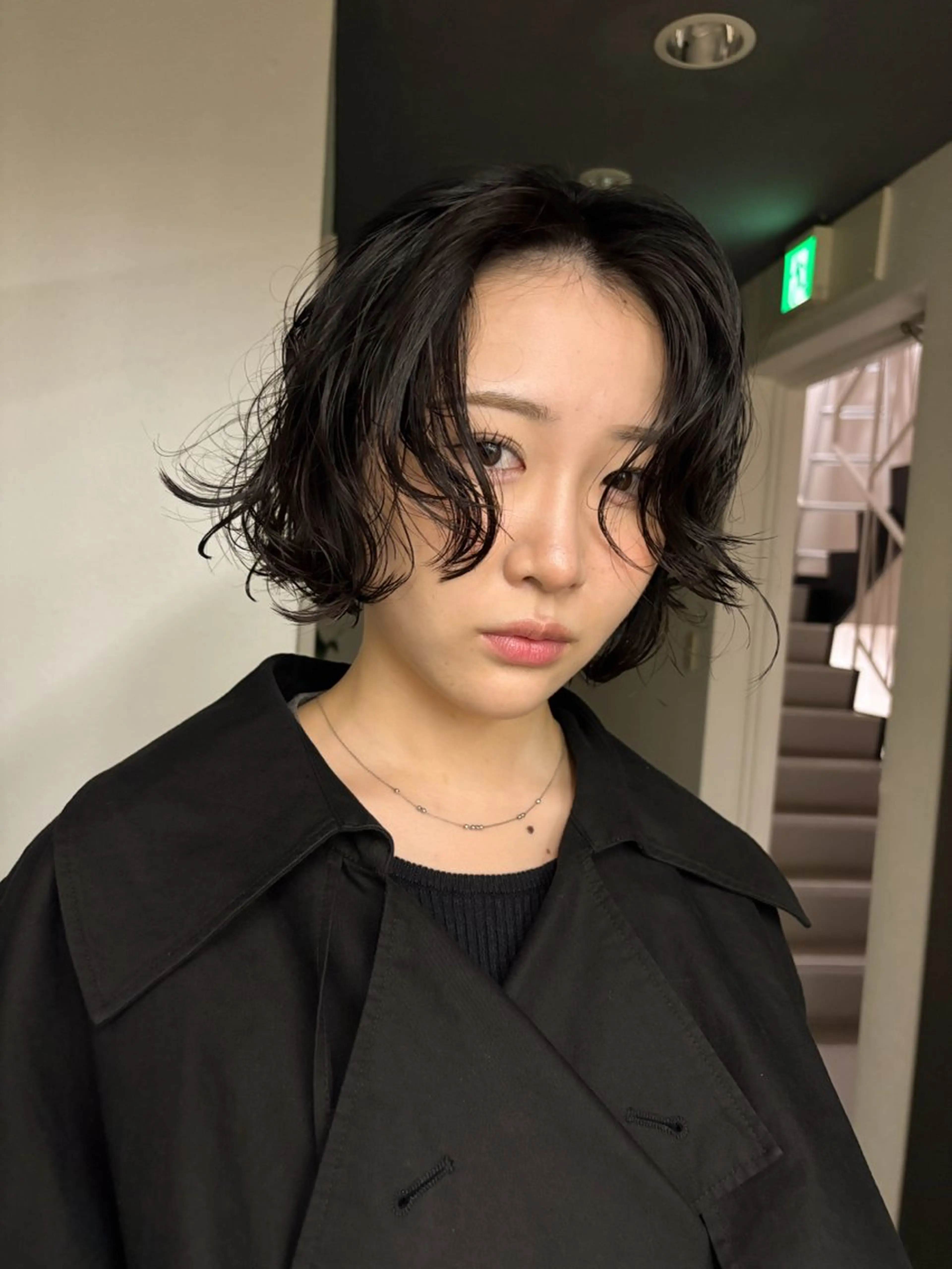 ショート パーマ カット パーマ トリートメント トレンドボブ /ミリヤのヘアスタイル