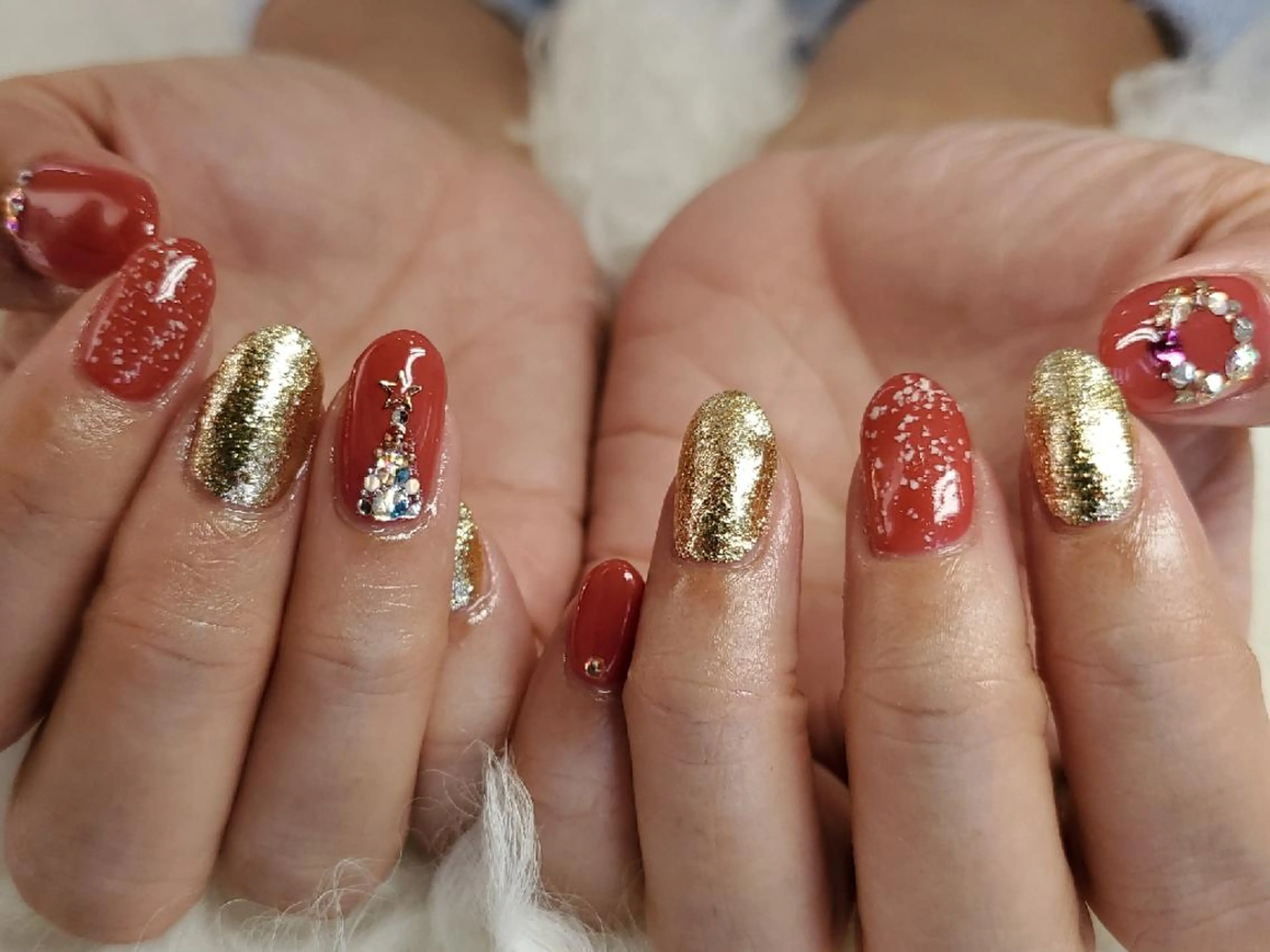 ネイル 冬ネイル クリスマス U nail所属・高橋 千恵のネイルデザイン