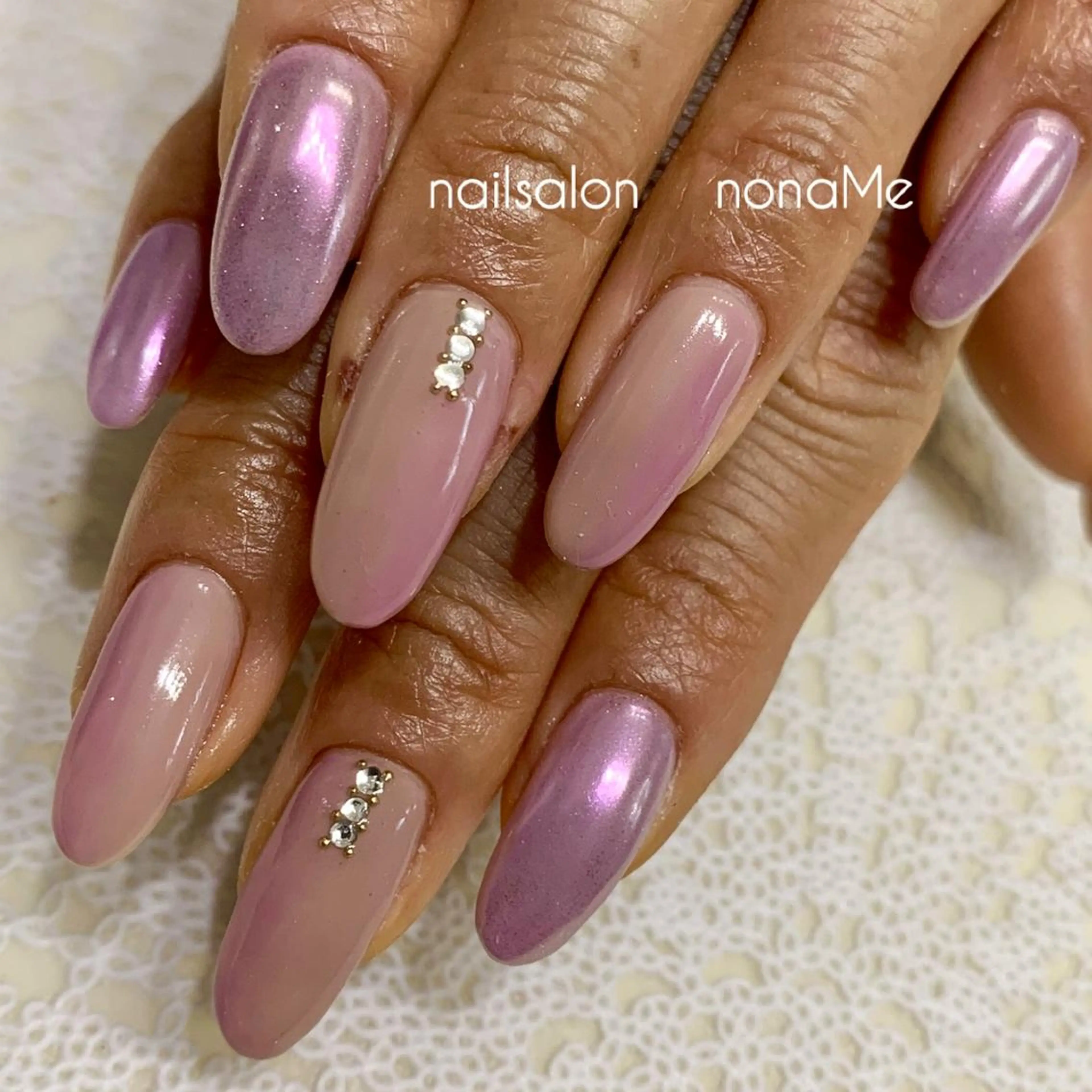 ネイル パープル nonaMe 森のネイルデザイン