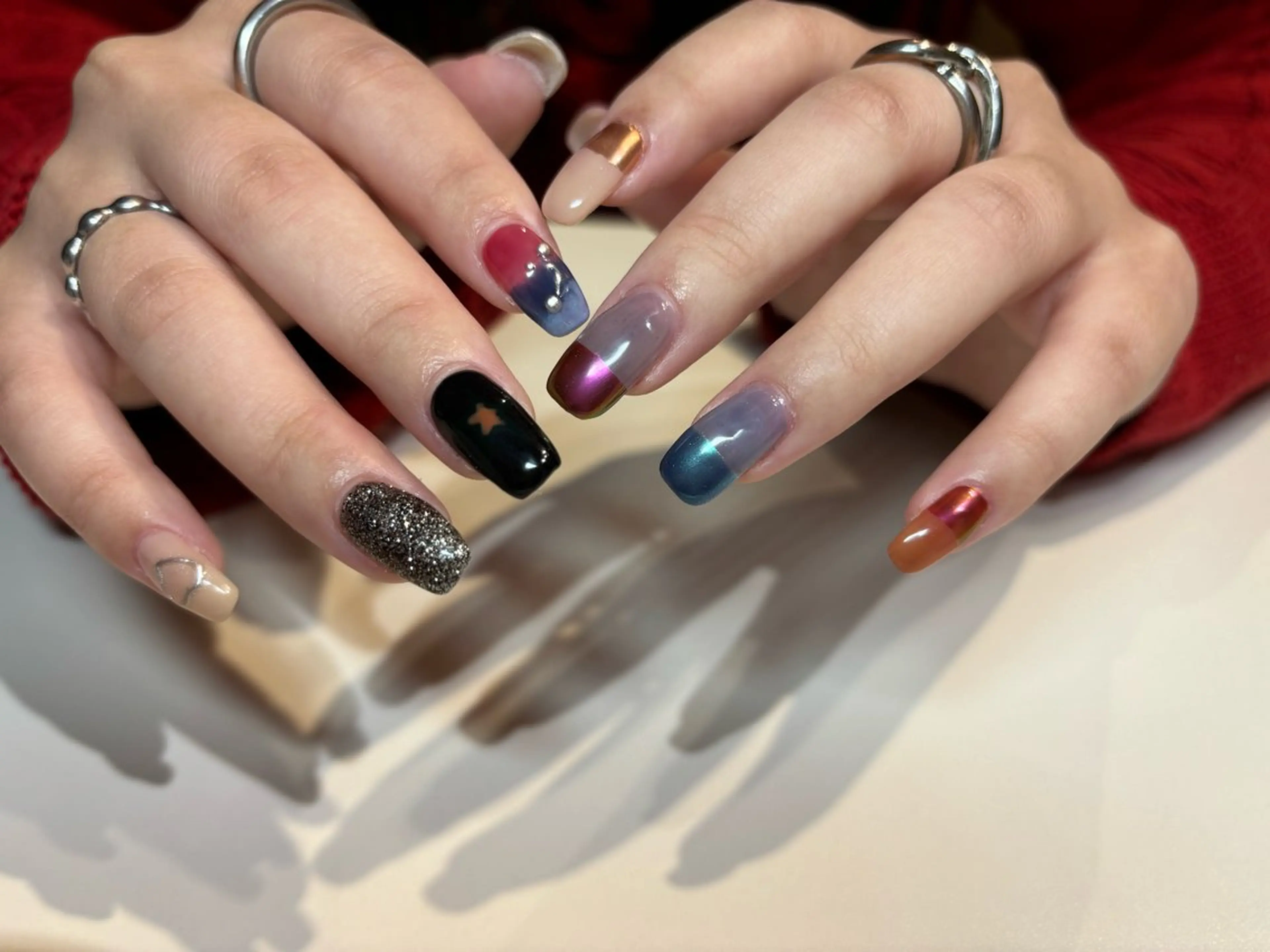 ネイル フットネイル フレンチネイル ジェルネイル グラデーション マグネットネイル ハンドネイル ヘアー.ネイル二刀流 misa🫧のヘアスタイル