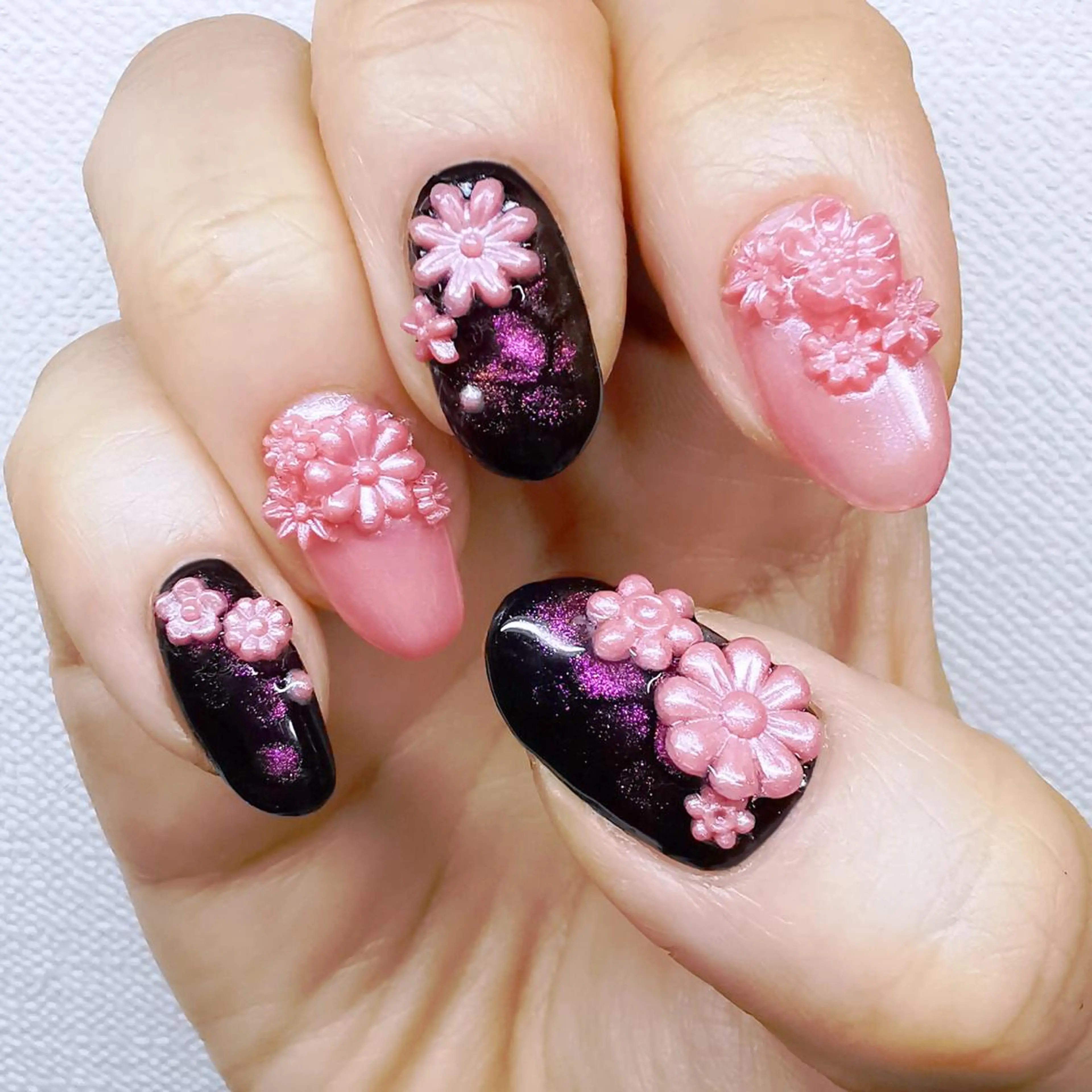 ネイル アートネイル ジェルネイル マグネットネイル 春ネイル ル ンのネイルデザイン