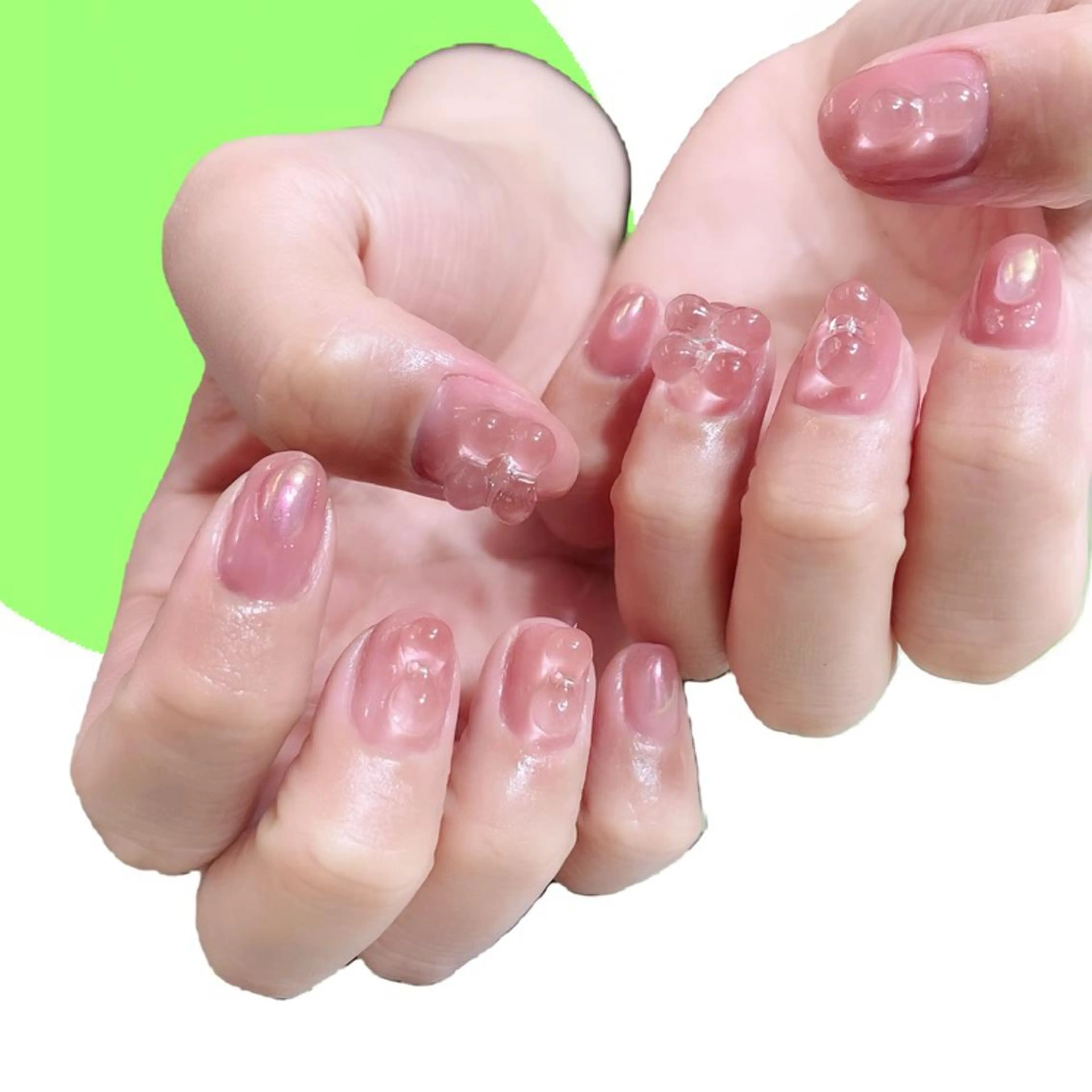 ネイル オーロラネイル 桜ネイル 氷ネイル・うるうるネイル 韓国ネイル マグネットネイル VOLLMOND nailのネイルデザイン