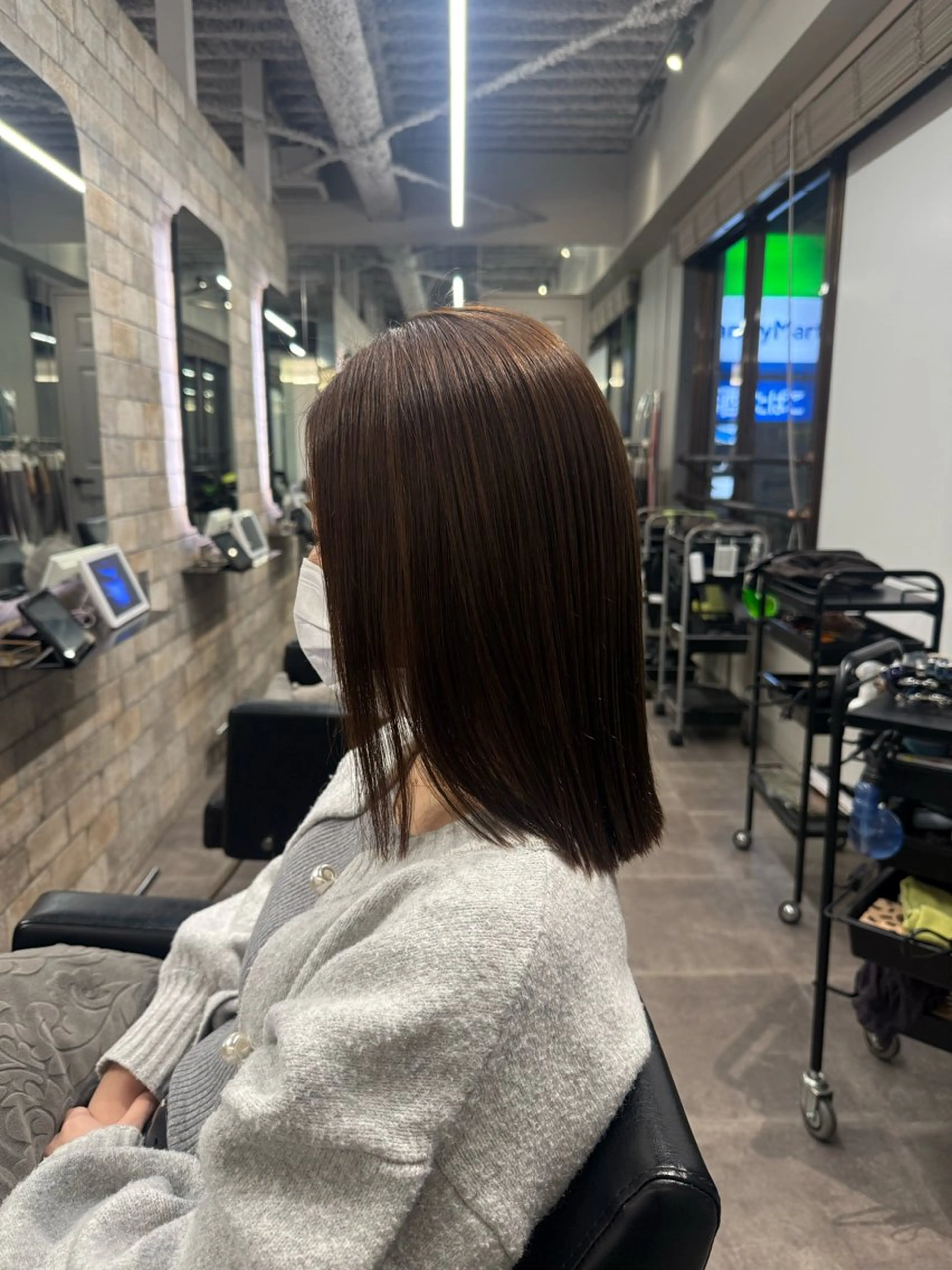 ミディアム 縮毛矯正 髙橋 翔一のヘアスタイル