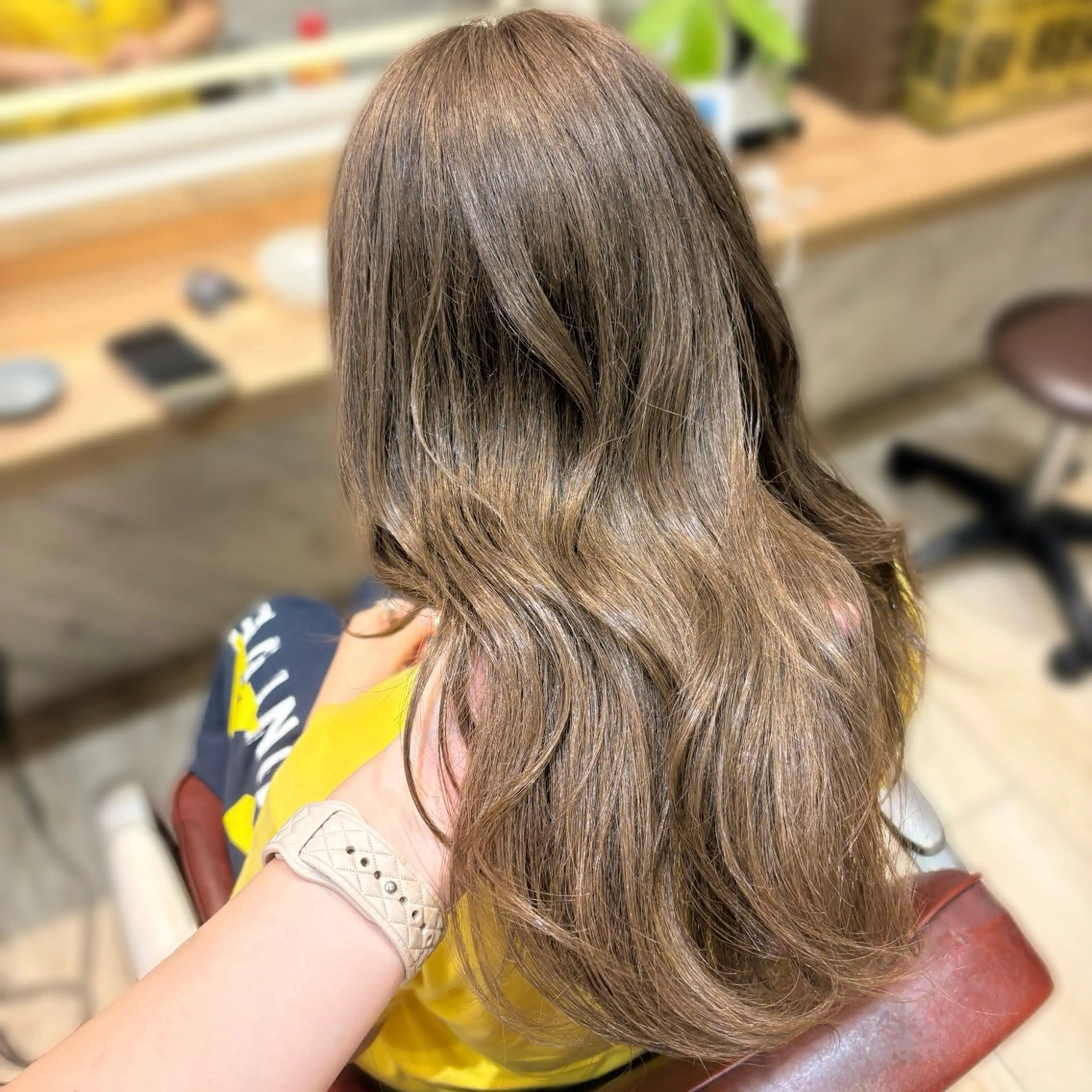 ロング カラー 透明感カラー ヘアカラー トリートメント 韓国レイヤー 暖色カラー/さくらのヘアスタイル