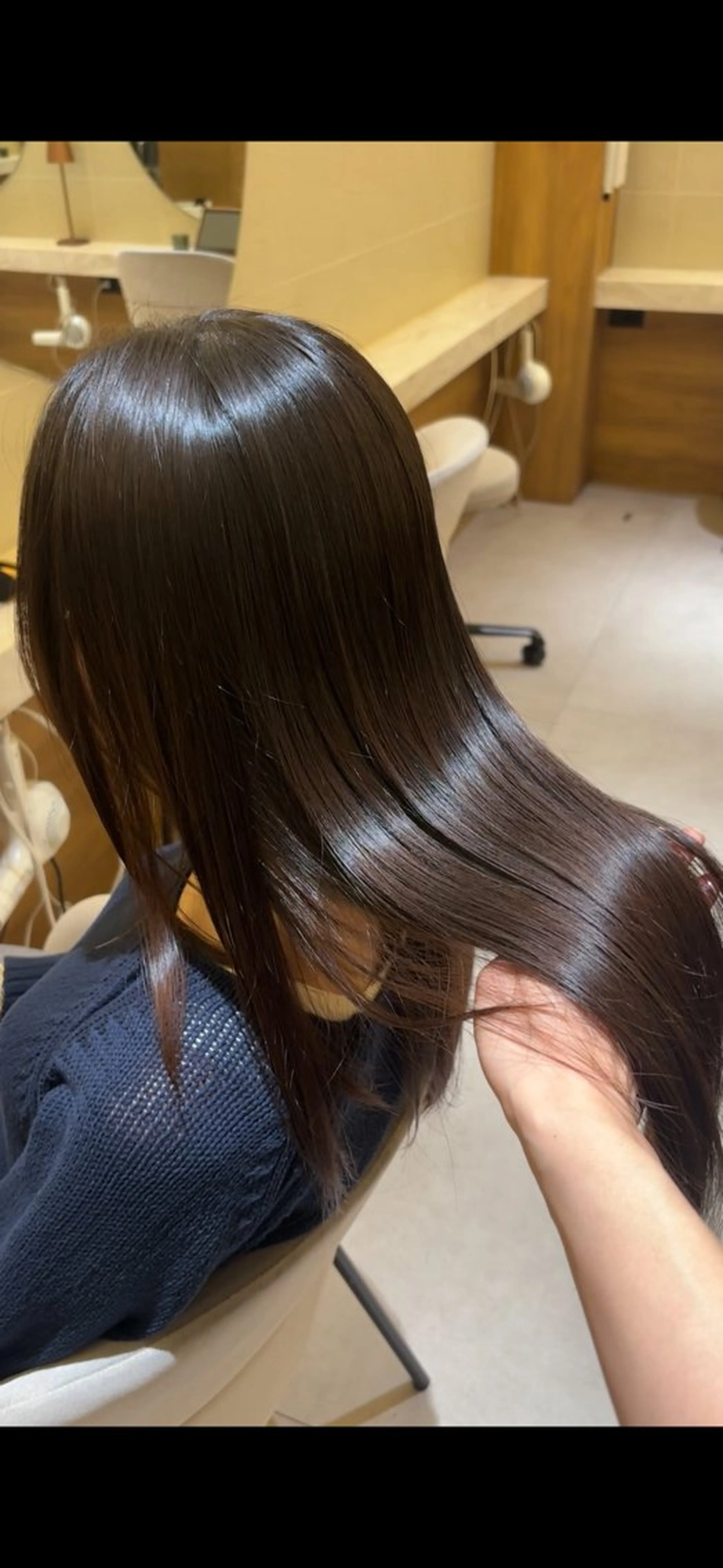 ミディアム パーマ 縮毛矯正 酸性ストレート/ yukinaのヘアスタイル