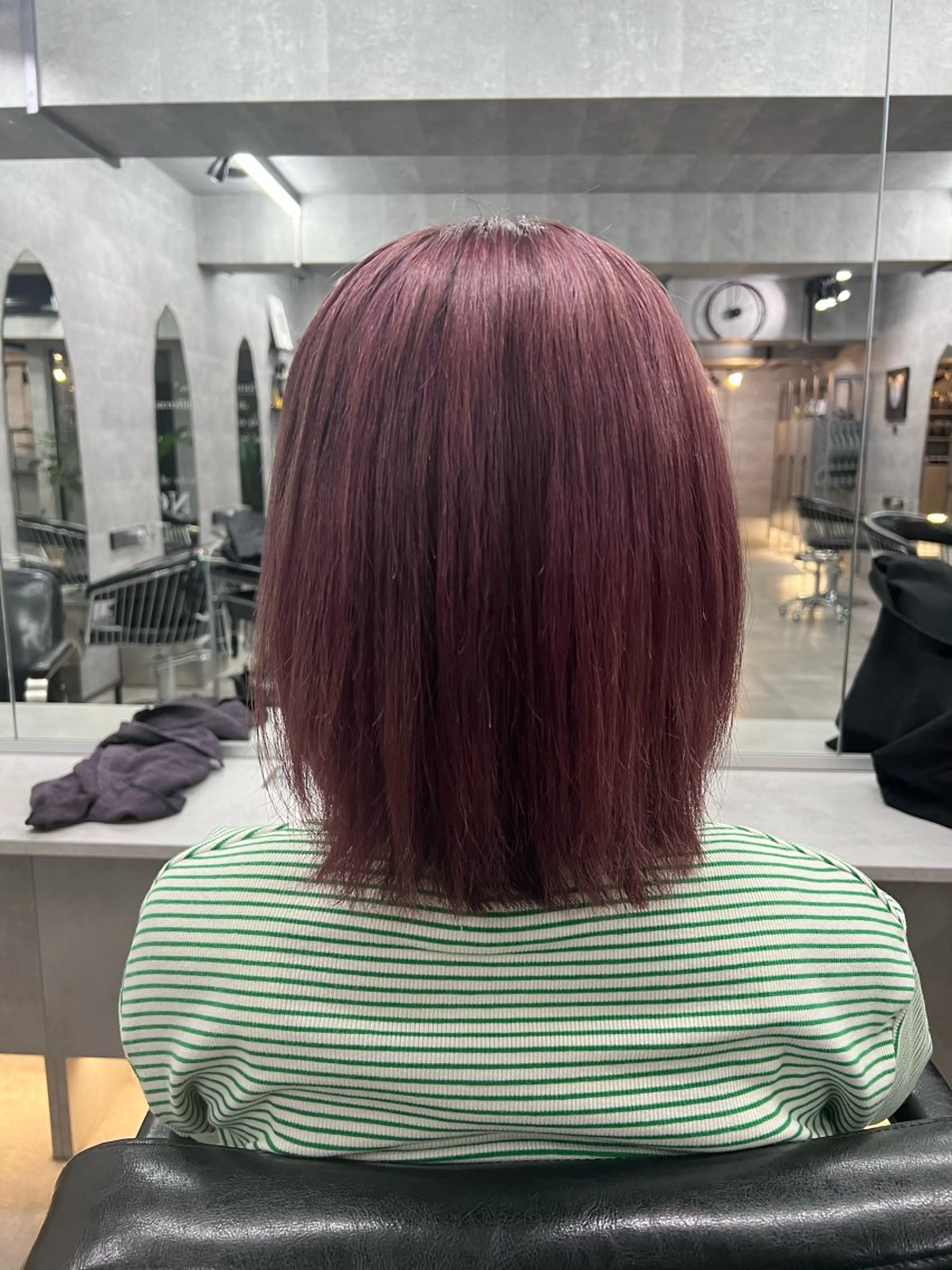 ミディアム カラー ブリーチ ピンクカラー あなたのお悩み改善" You"💚❤️💛のヘアスタイル