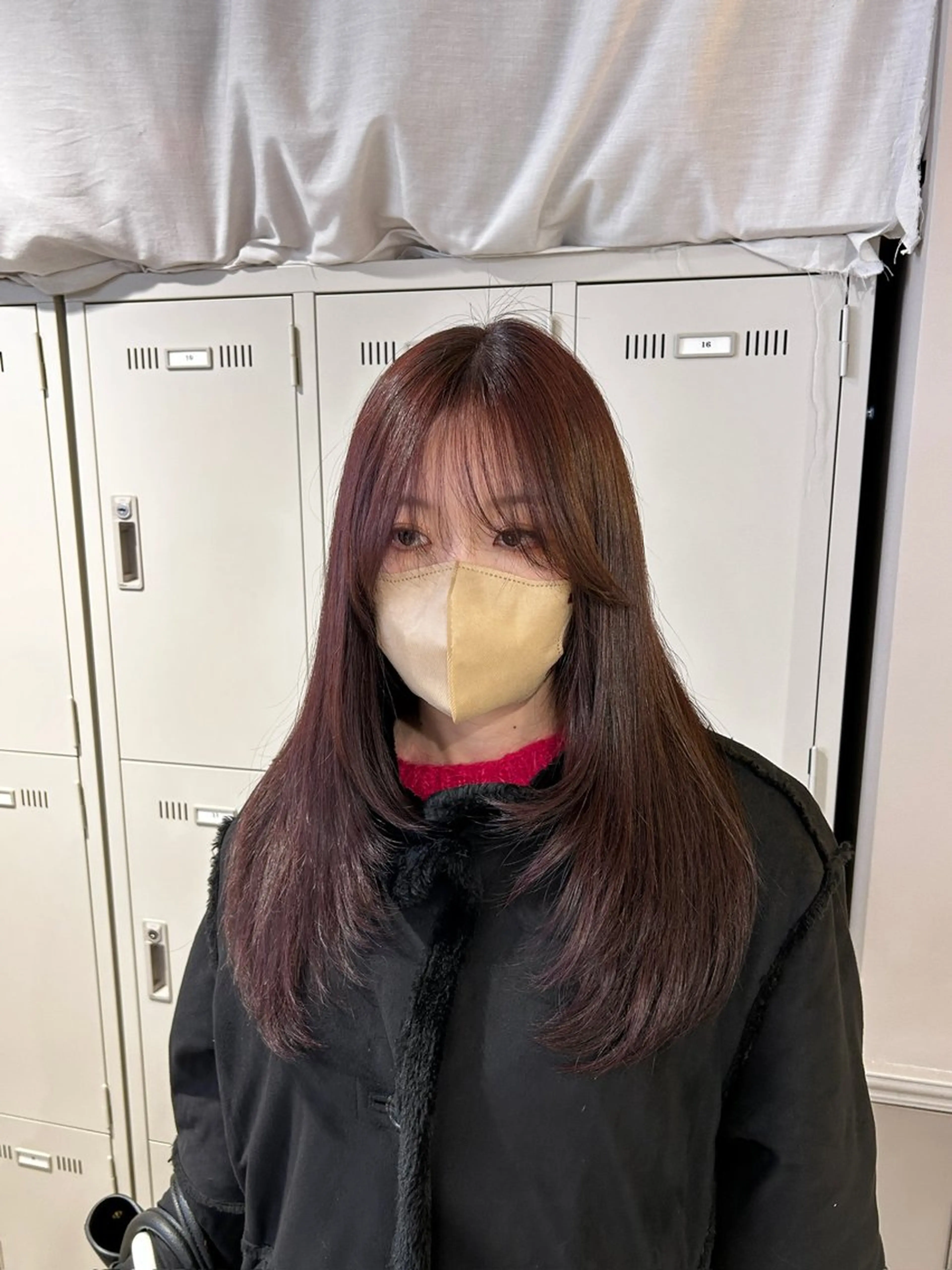 ロング カラー カット ヘアカラー トリートメント ヘッドスパ ヘアセット 🥯縮毛/レイヤー/ ベージュヘア🥯のヘアスタイル