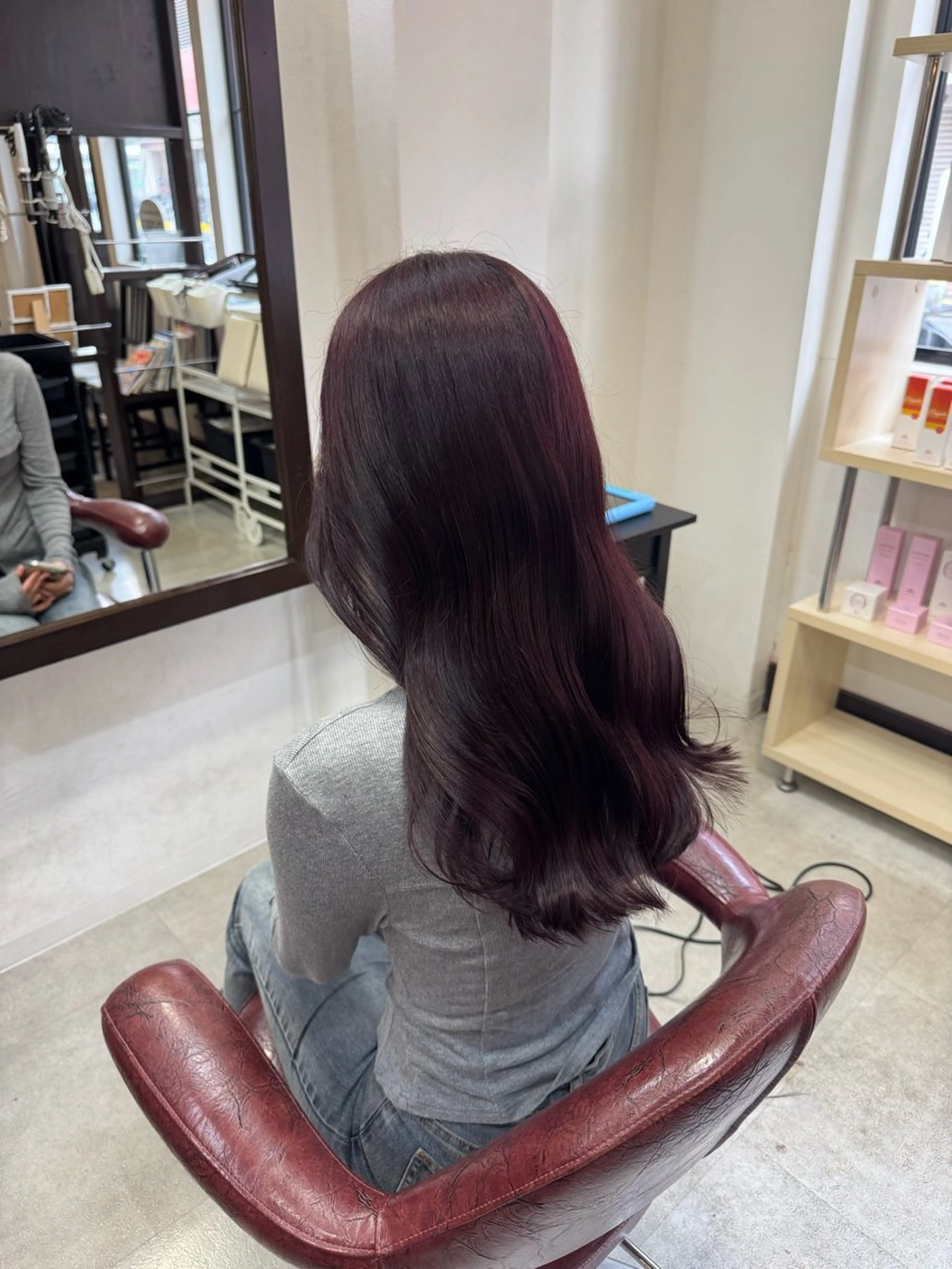ロング 切りっぱなしボブ ボブ ハイライト 髪質改善 縮毛矯正 ヘアカラー トリートメント カツモト マナ🍒のヘアスタイル