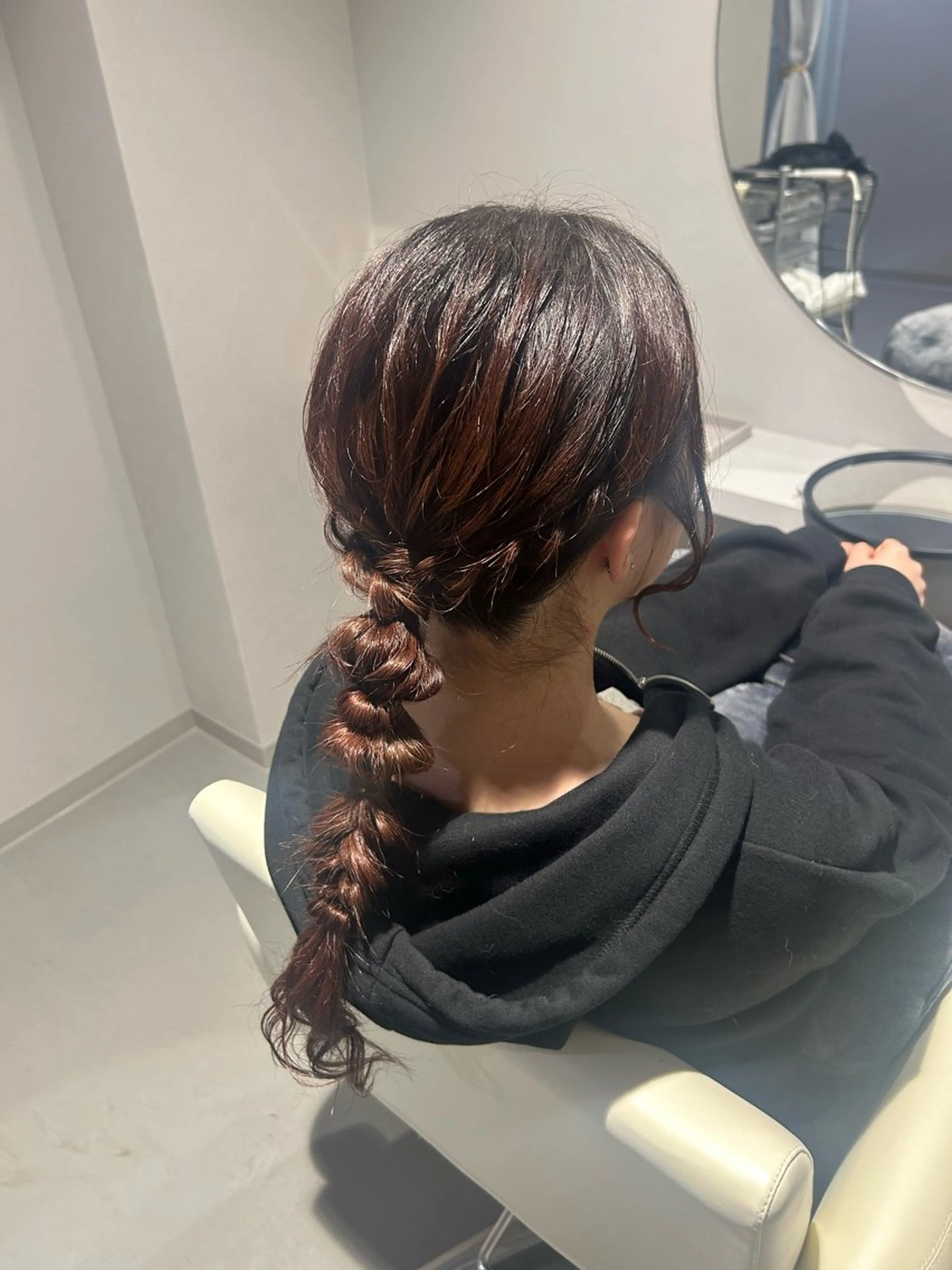 セミロング ヘアアレンジ ヘアセット 東尾 凜のヘアスタイル