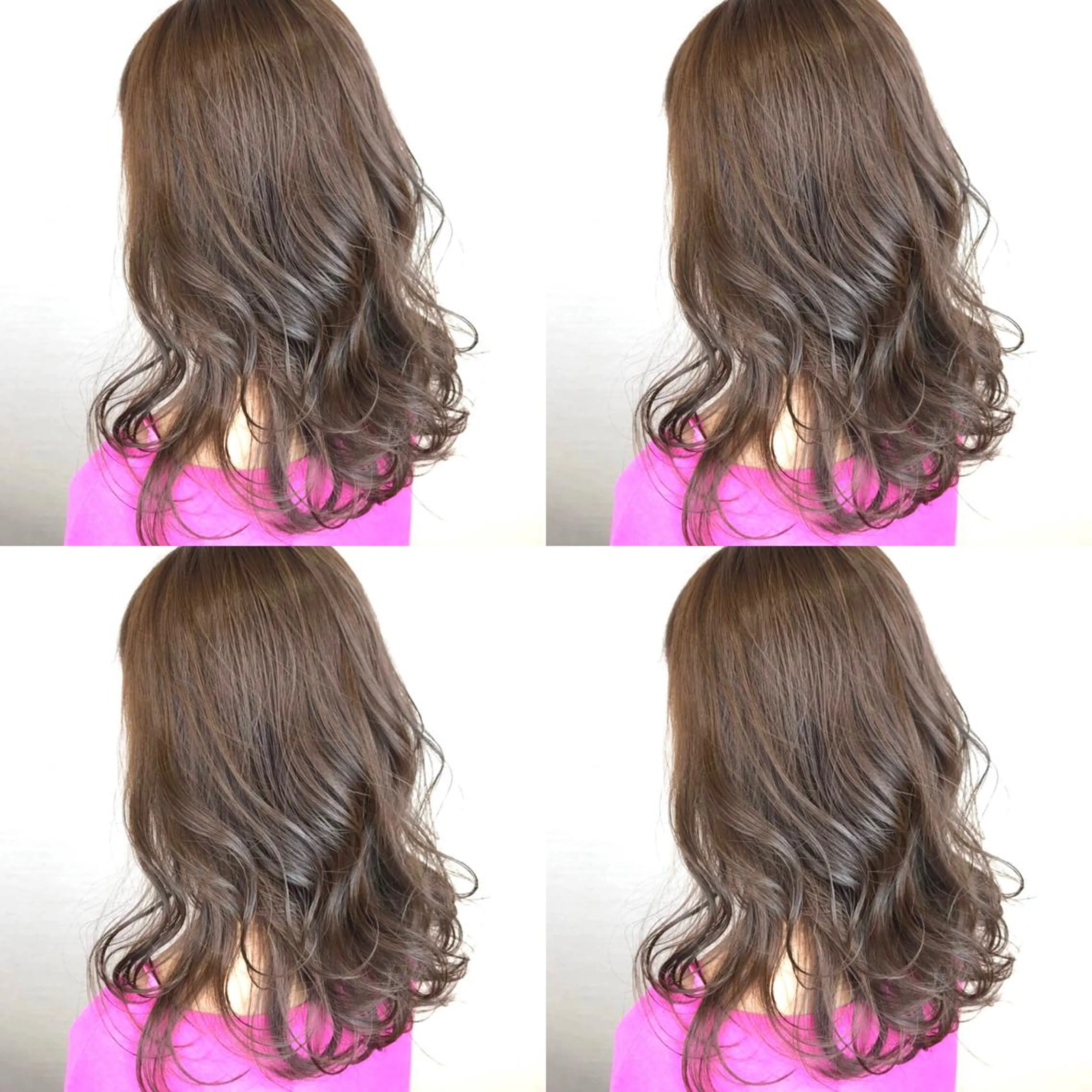 ロング カラー 韓国レイヤーカット/ ダブルカラーのヘアスタイル