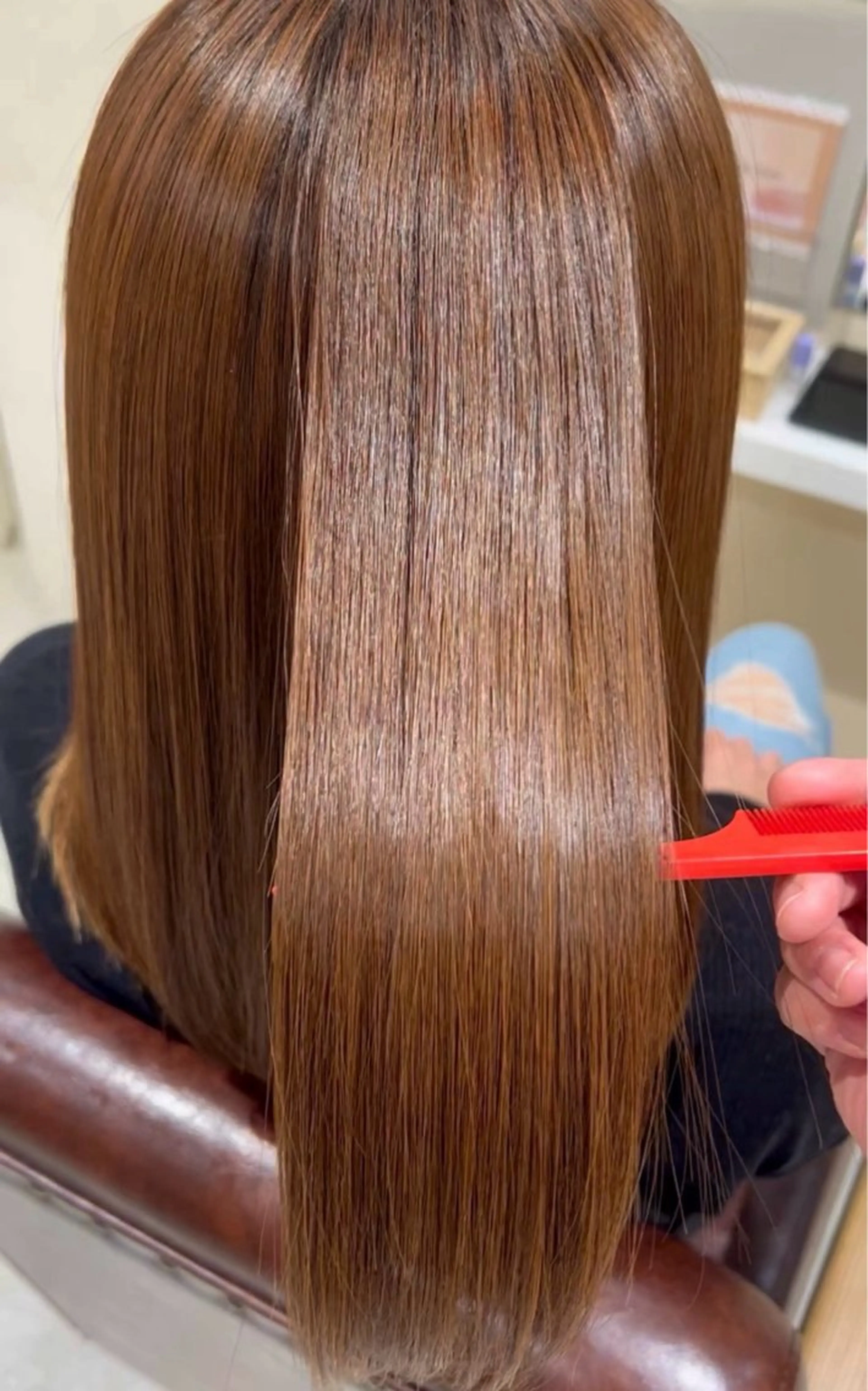 セミロング 髪質改善 トリートメント 酸熱トリートメント トリートメント Eir 神戸所属・髪質改善/縮毛矯正 長井 美佐子のヘアスタイル