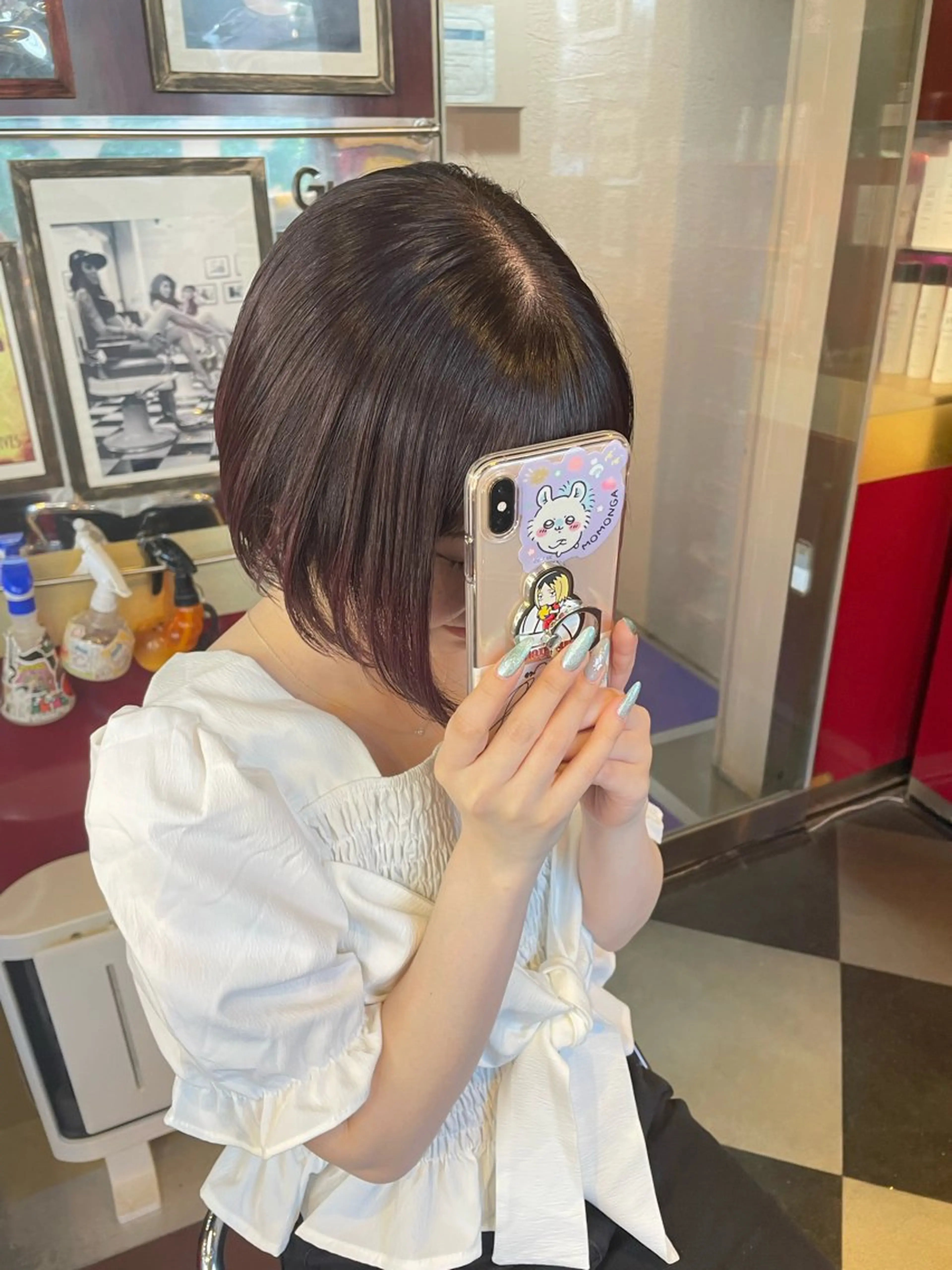 ショート カラー ブラウンカラー ピンクカラー ピンクブラウン 👑派手髪/カット 👑ANRYのヘアスタイル