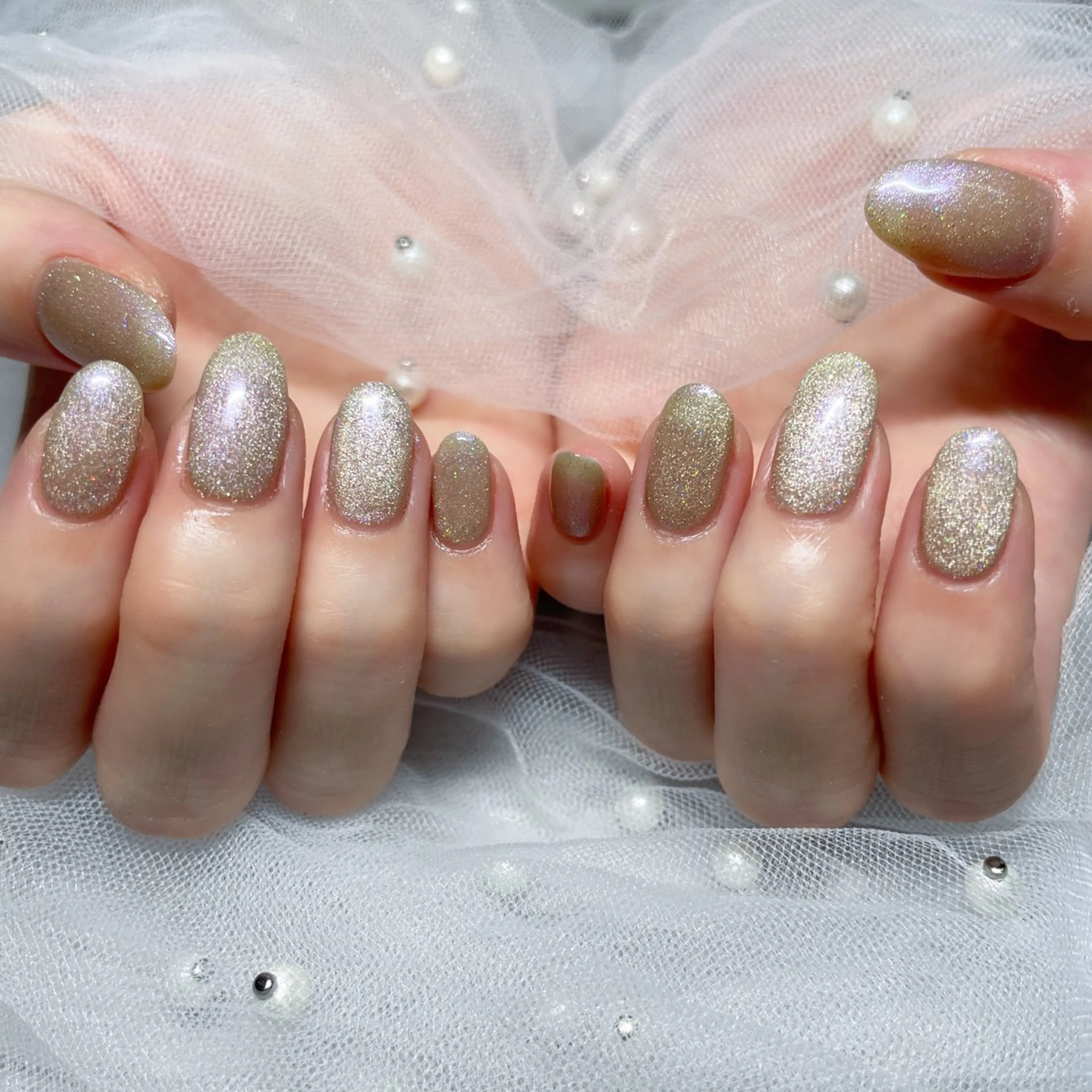 ネイル 🎀藤沢ガーリーネイ ル/長さ出し🎀のネイルデザイン