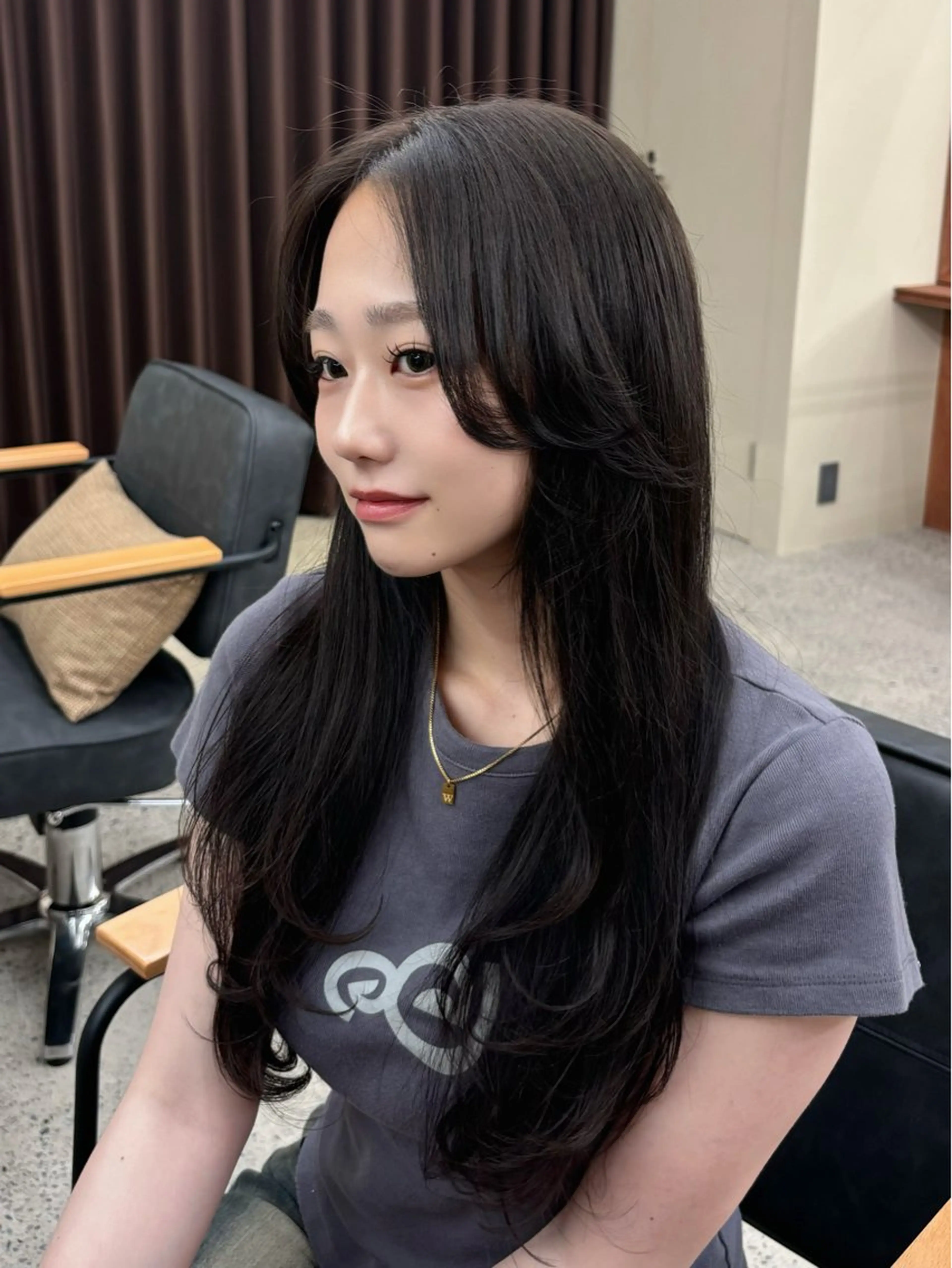 ロング 韓国風ヘア レイヤーカット カット ヘアカラー トリートメント 韓国ヘア🇰🇷 髪質改善✨️-裕人-のヘアスタイル