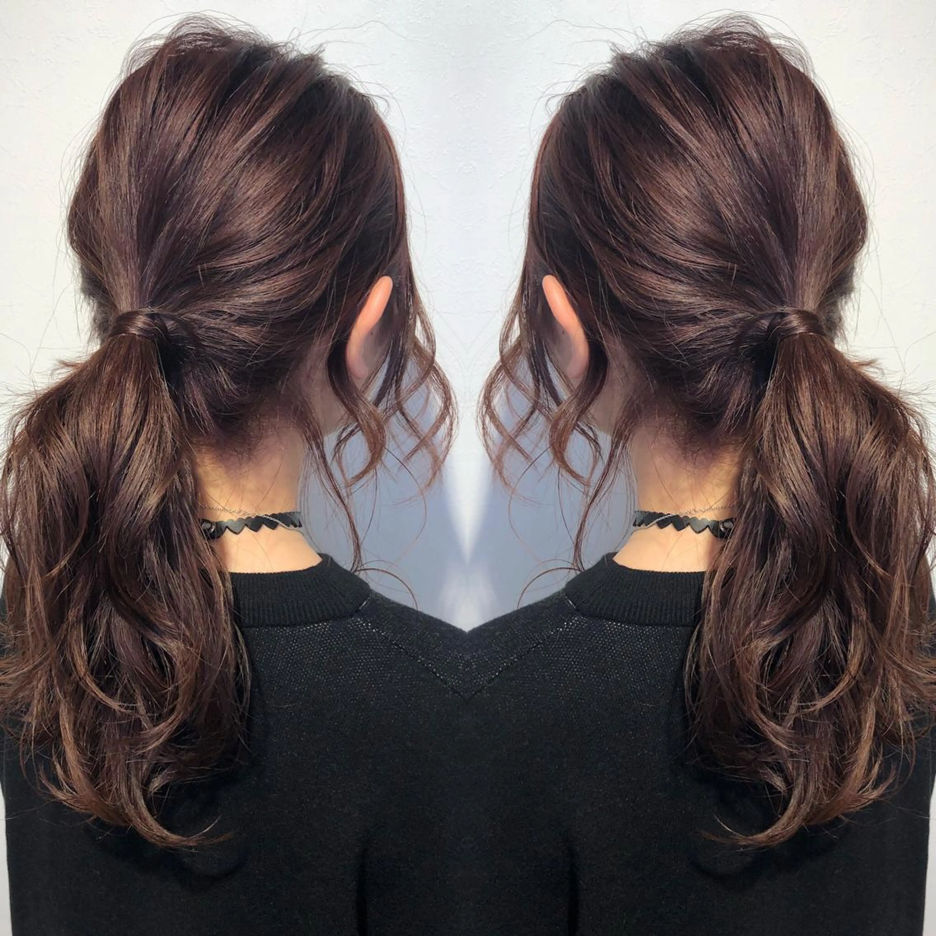 セミロング カラー ヘアアレンジ カット ヘアカラー トリートメント ♡美髪•艶髪♡砂川 なつきのヘアスタイル