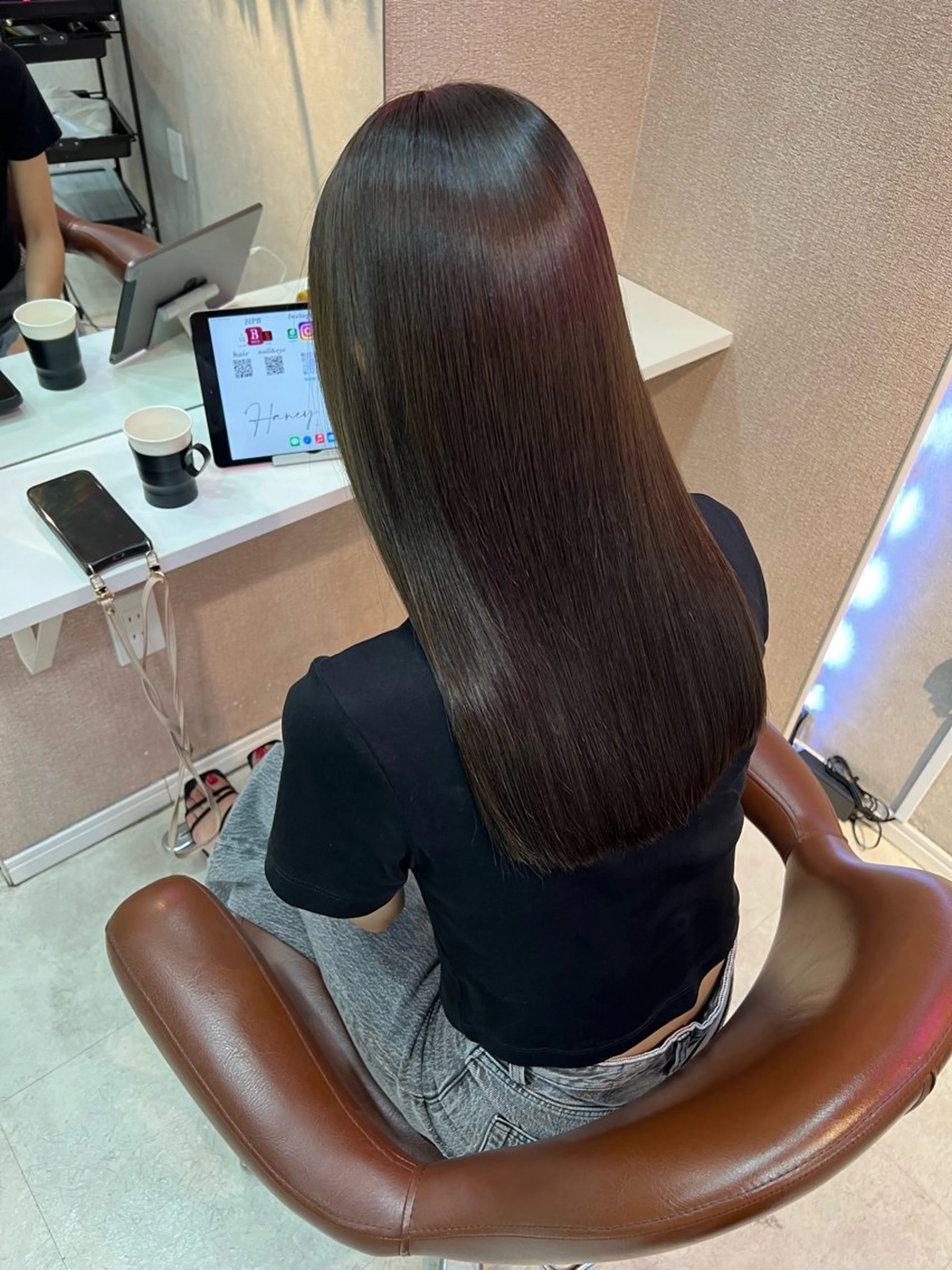 ロング 縮毛矯正 Haney所属・🐝Haney .haruka🐝のヘアスタイル