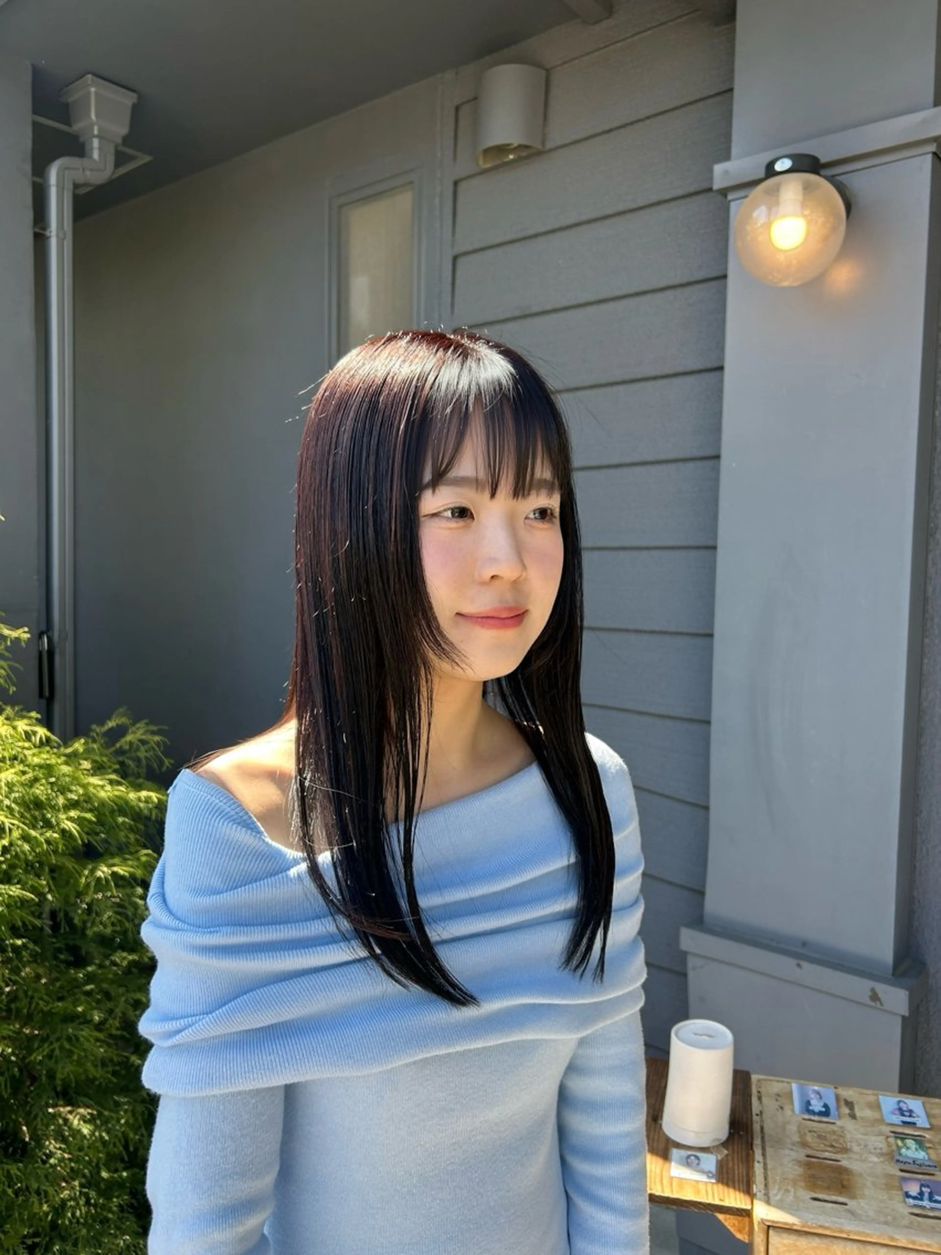 ロング カラー 透明感カラー ヘアカラー トリートメント オリーブベージュ/ 岡崎/みゆうのヘアスタイル