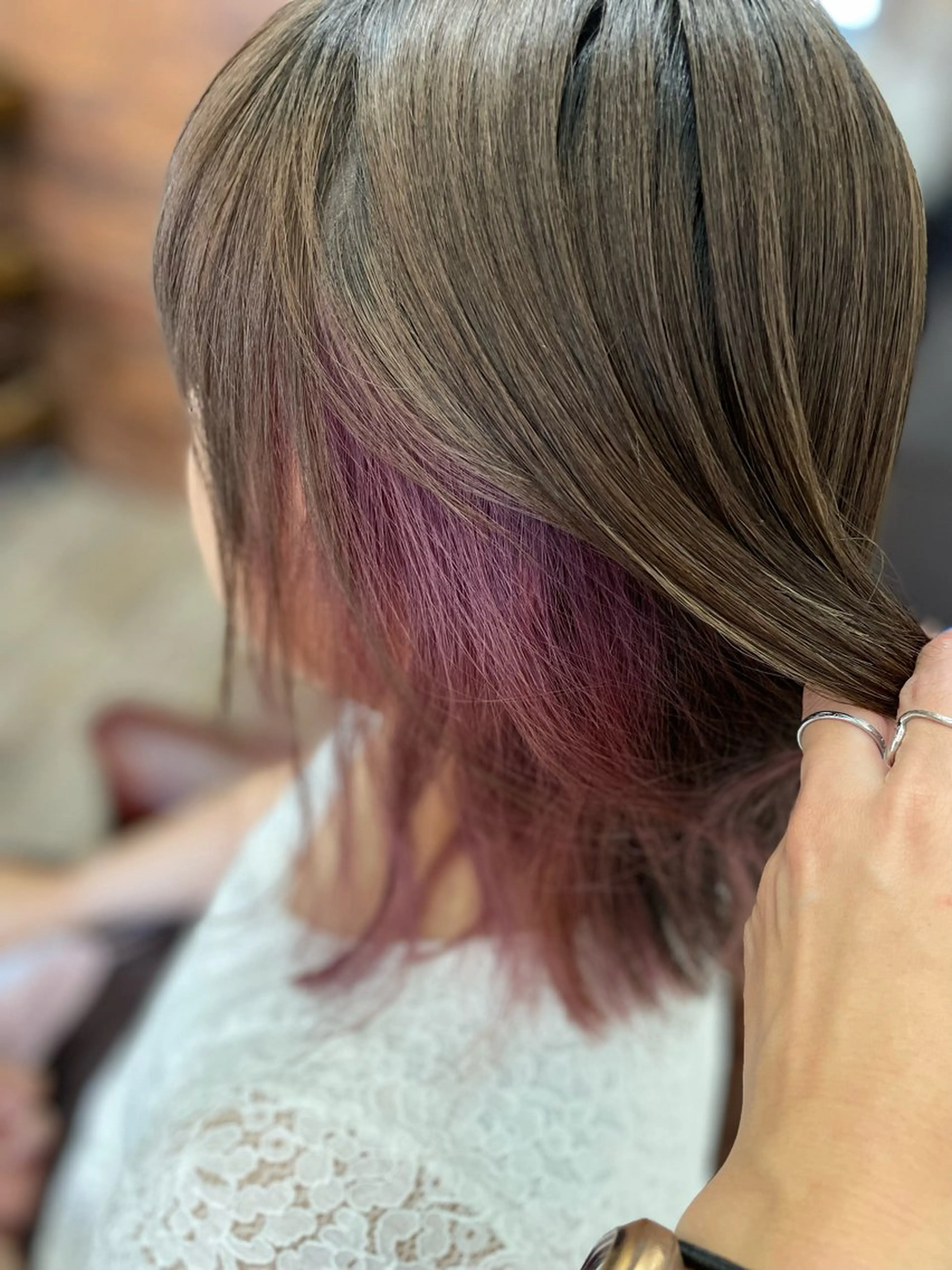 ミディアム カラー インナーカラー HAIR MAKE Avalon 橋本店所属・💎白髪染めも対応 🙆👌山本明菜のヘアスタイル