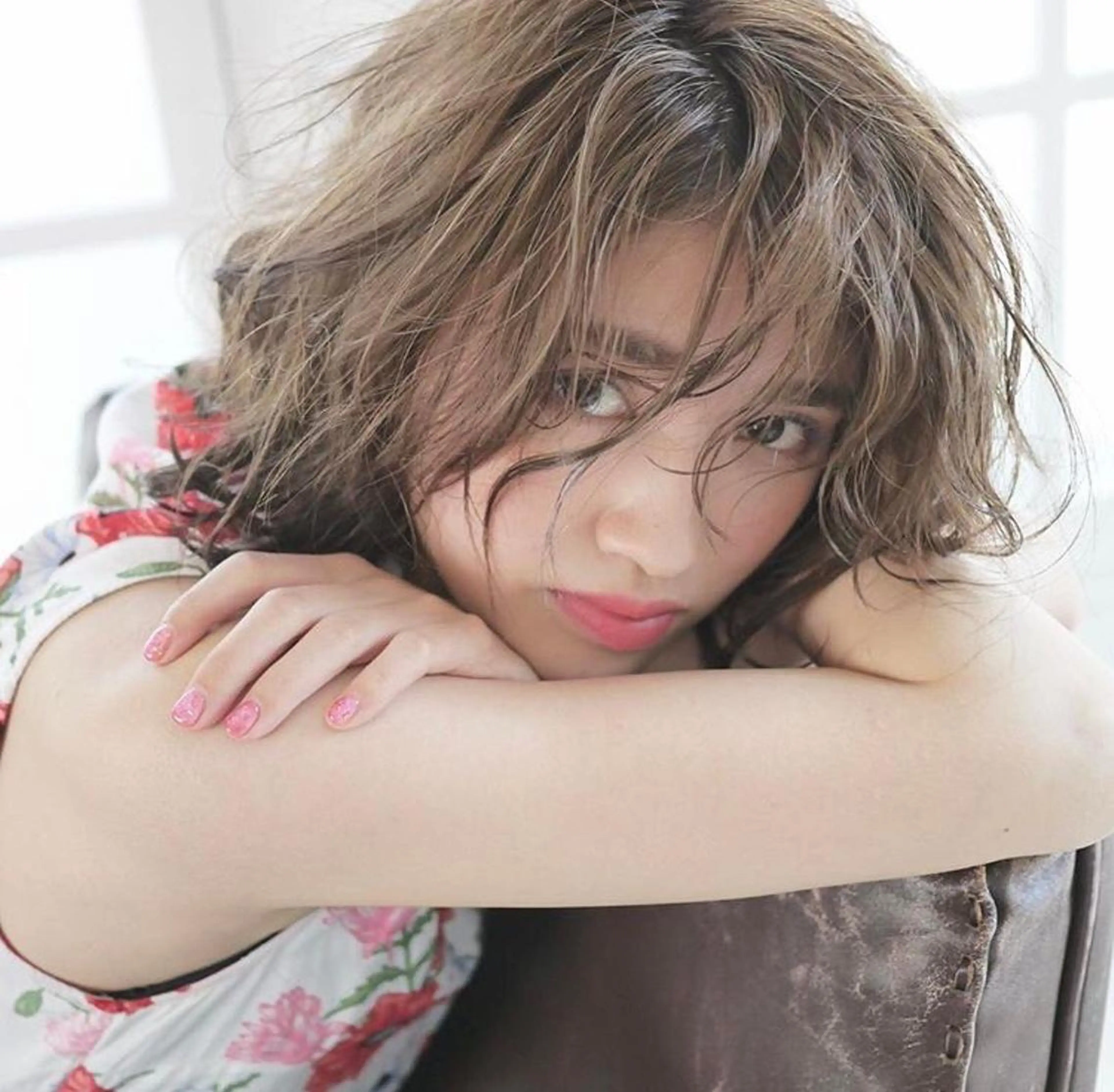 ミディアム カラー パーマ アートディレクター のぐちのヘアスタイル