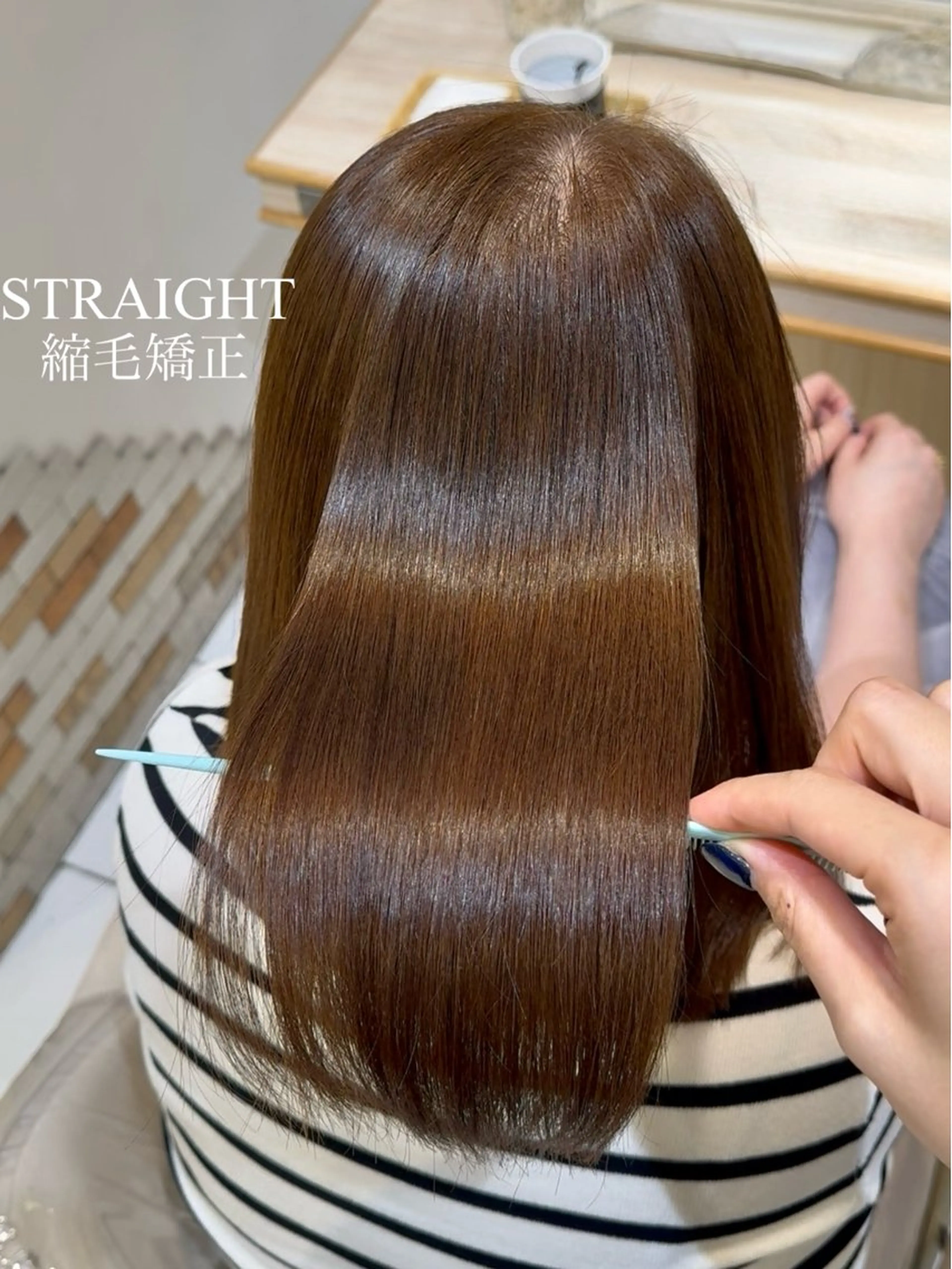 セミロング 縮毛矯正🍒韓国風 カラー🎀rikaのヘアスタイル