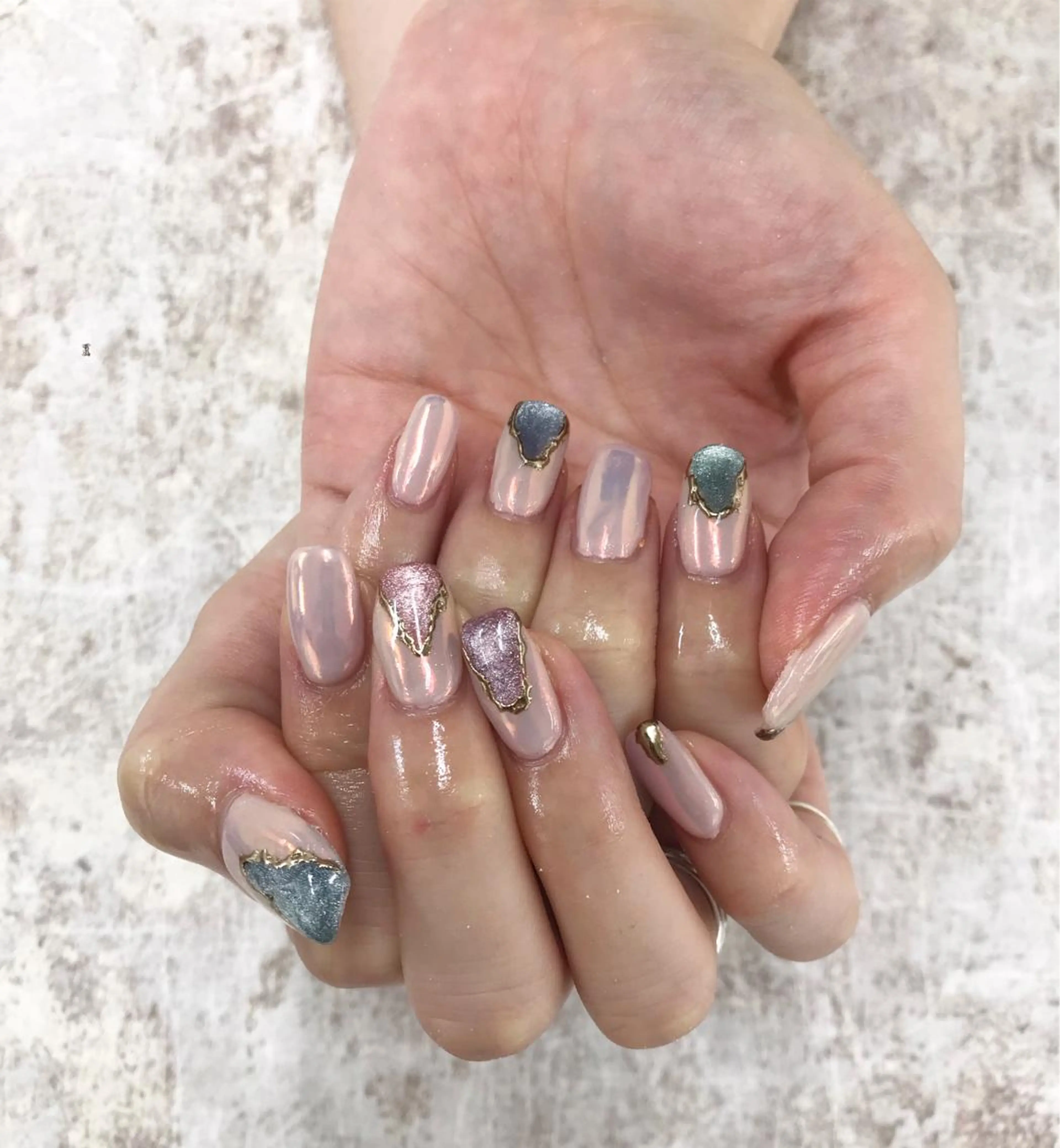 ネイル ハンドネイル ハンドケア Basic本厚木店 Mahiroᙏ̤̫͚のネイルデザイン