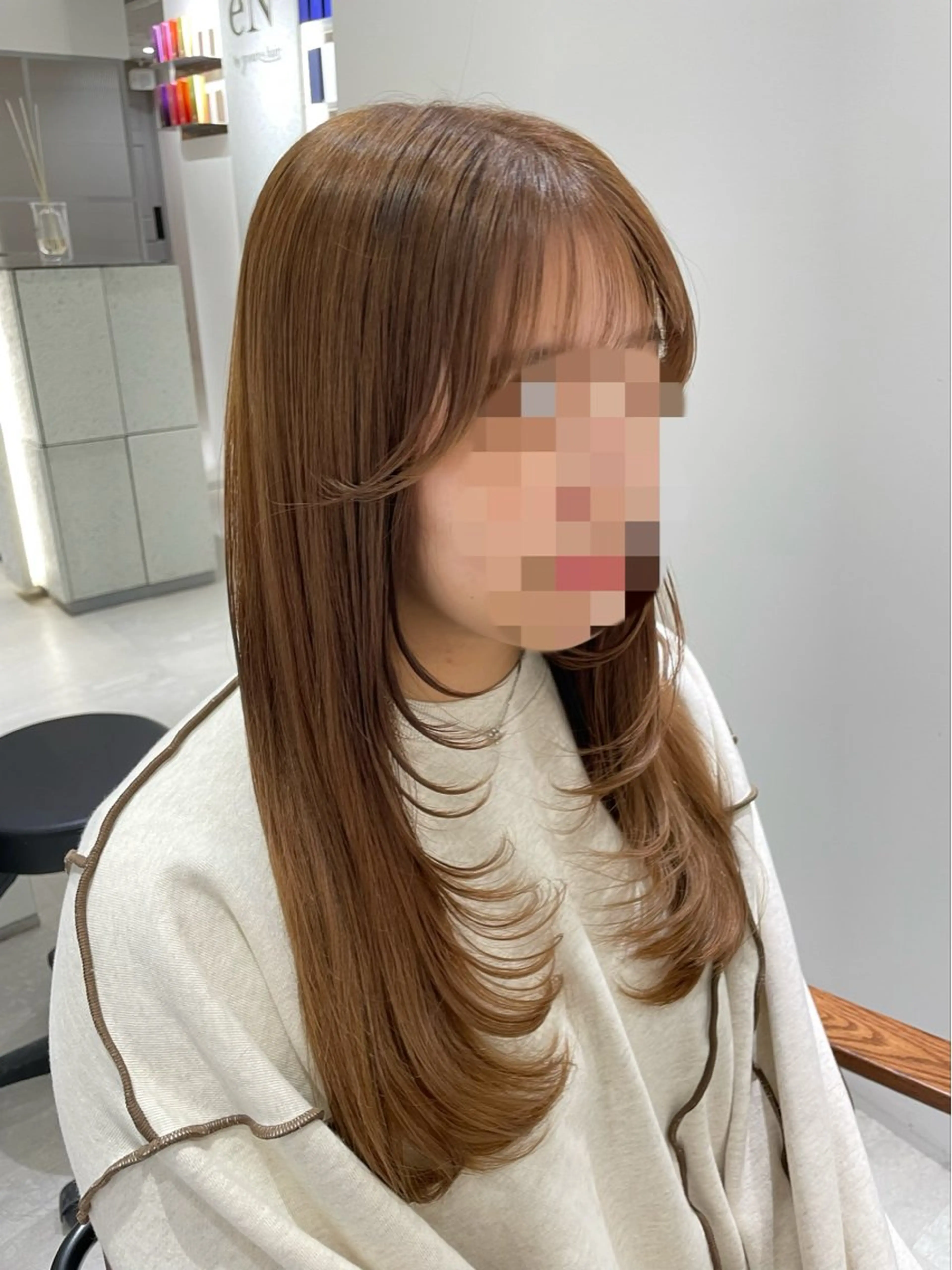 ロング 顔周りカット レイヤーカット 飯田橋No.1髪質 改善縮毛矯正/ユキナのヘアスタイル