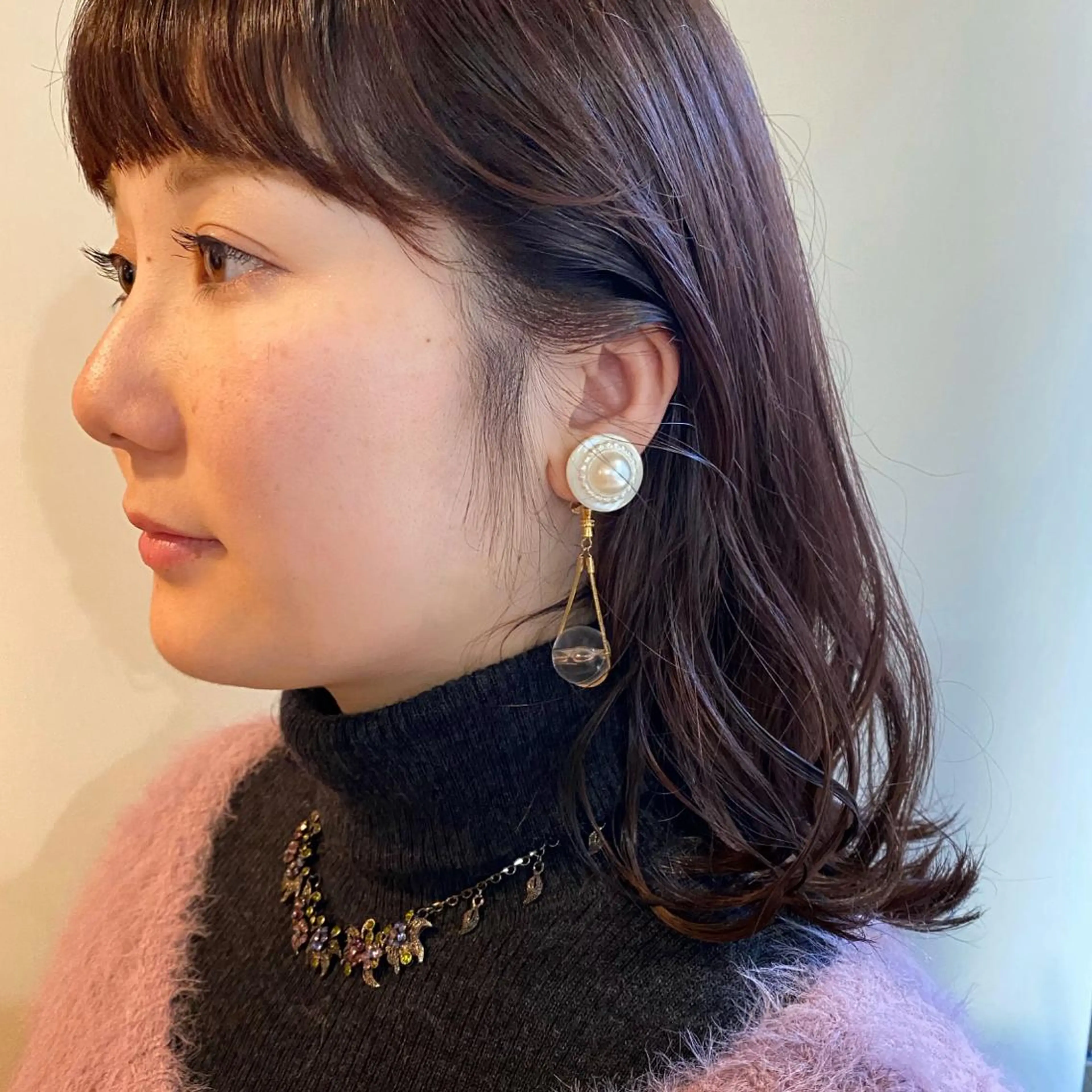 ミディアム カラー ヘアアレンジ ブリーチ ブリーチなしカラー ピンクカラー GIVET (ジヴェ)所属・撮影モデル募集 🦋soemikaのヘアスタイル