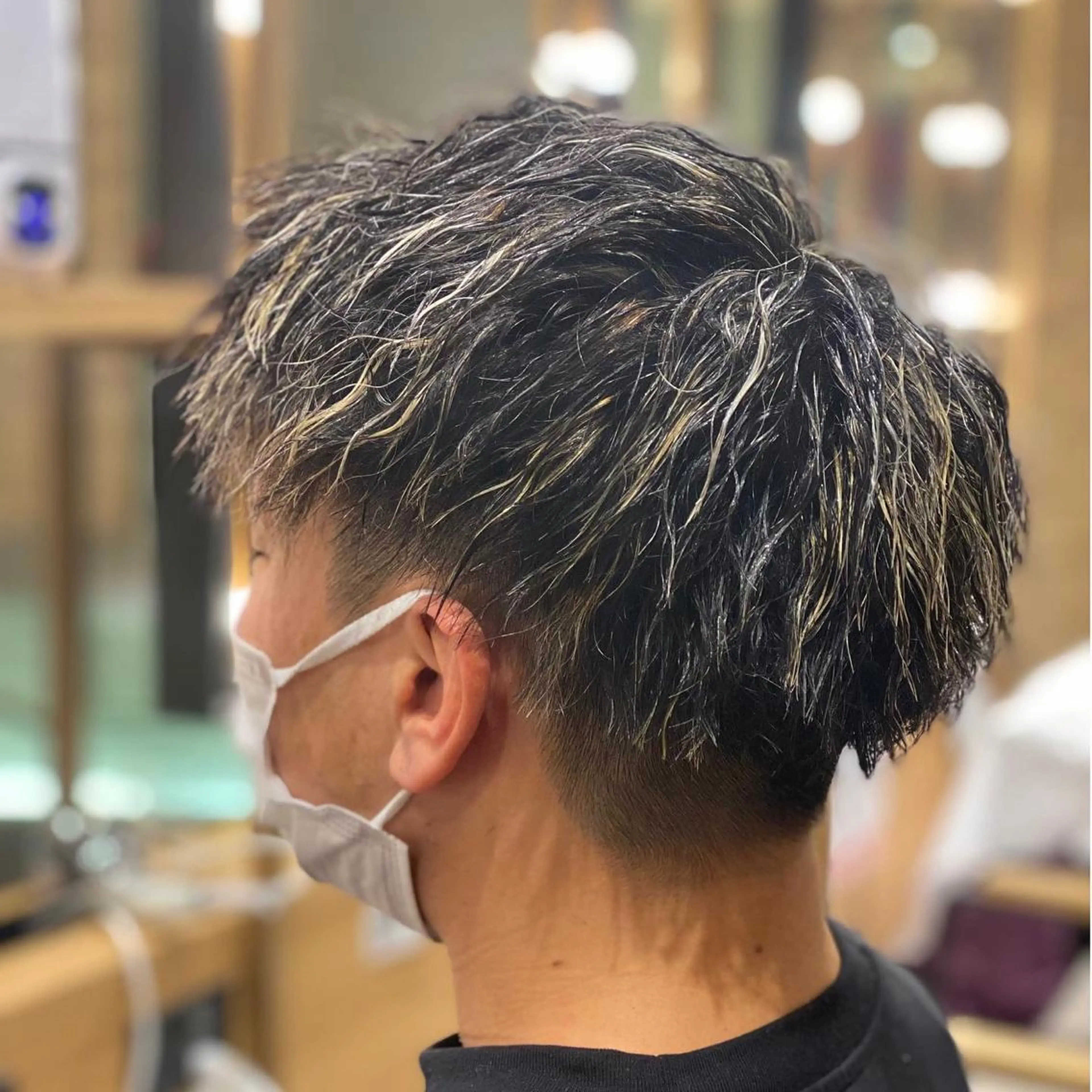 ショート カラー パーマ メンズ カット ヘアカラー unopulir   茶屋町店所属・unopulir 景山　凌のヘアスタイル