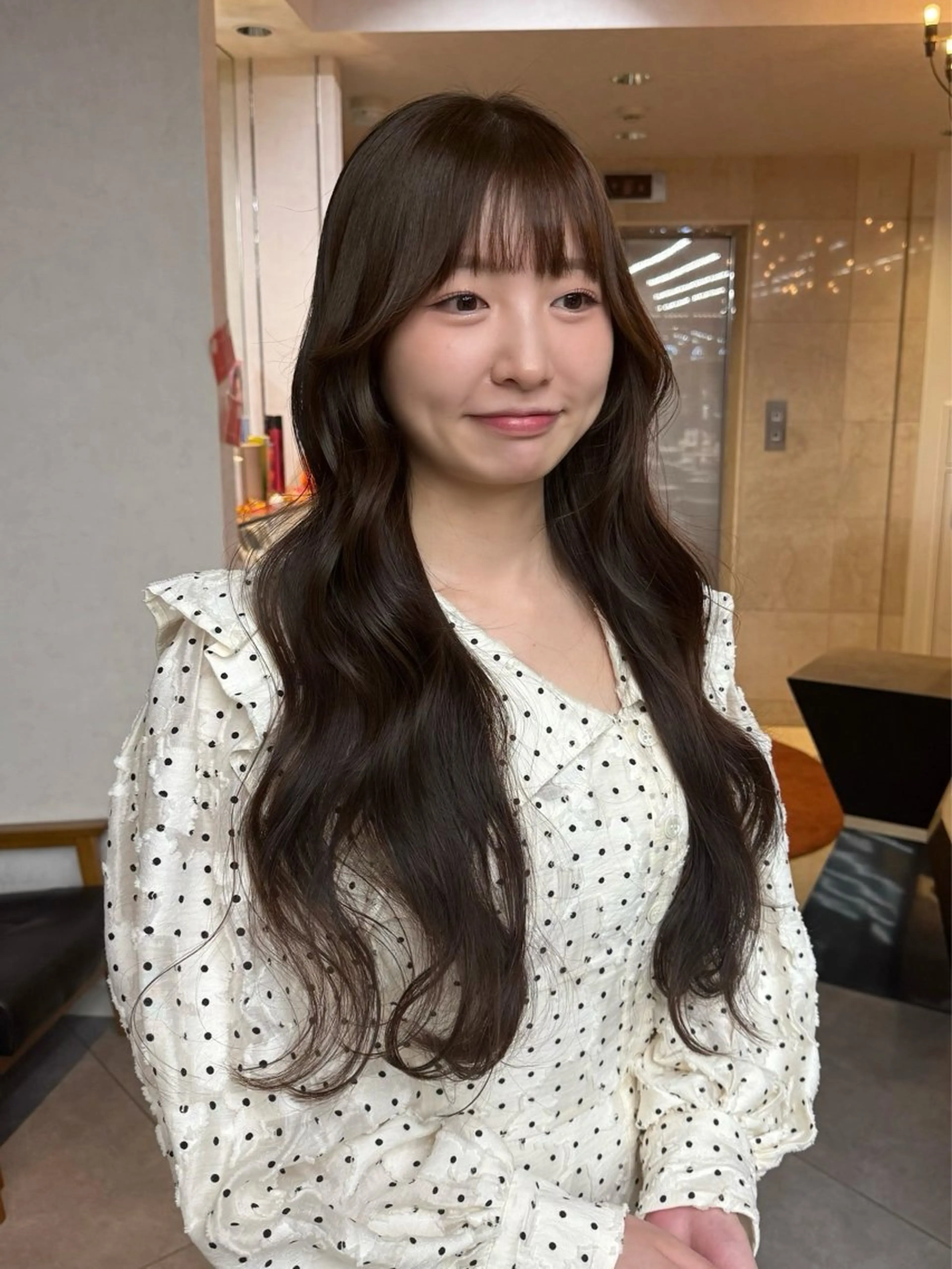 ロング カラー ヘアアレンジ ヘアカラー トリートメント 韓国×艶髪 さきのヘアスタイル