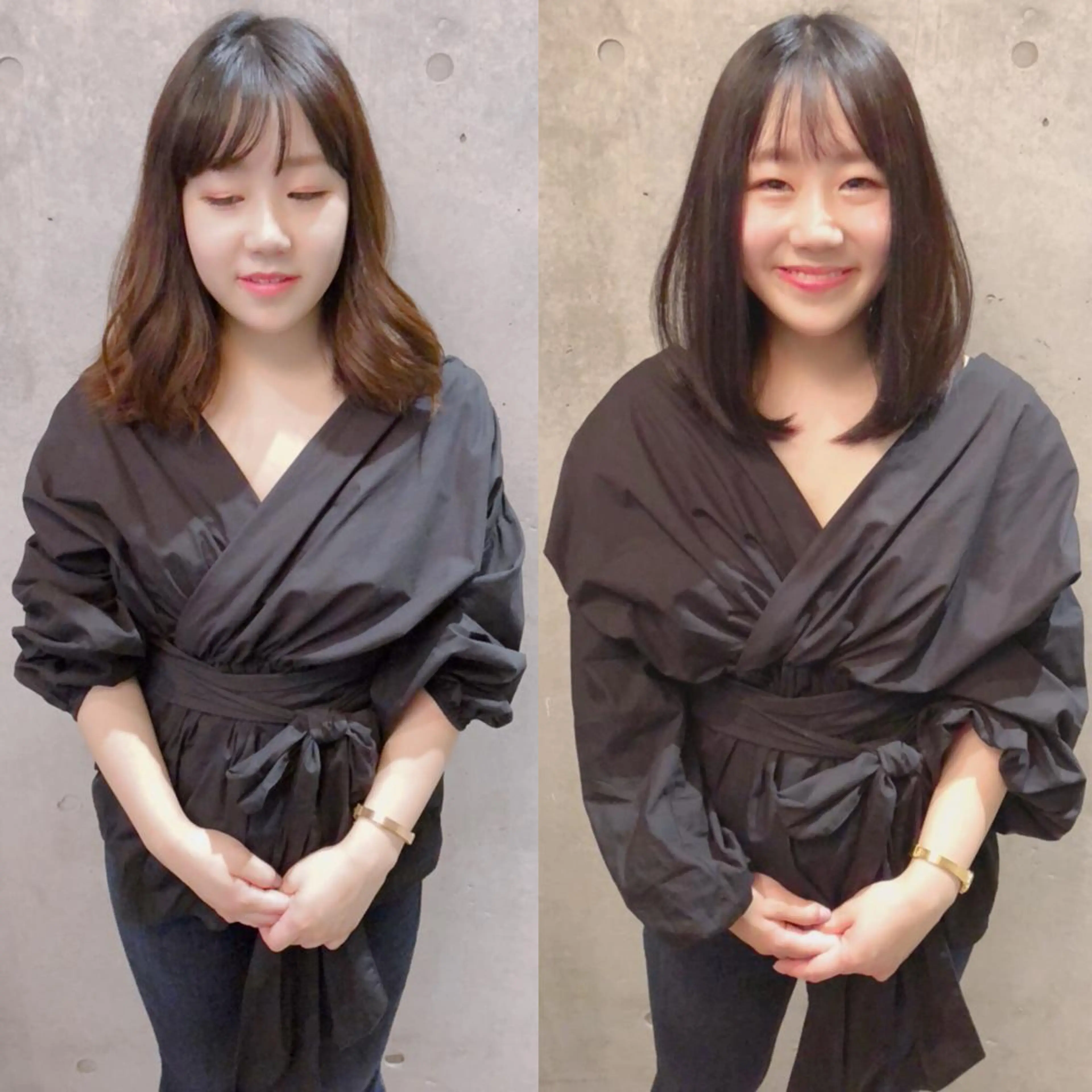 ミディアム カラー ヘアアレンジ キッズ ネイル マツエク・マツパ シールエクステ ベージュカラー ブルーカラー ブルージュ 透明感カラー ACHFILO モデル募集のヘアスタイル