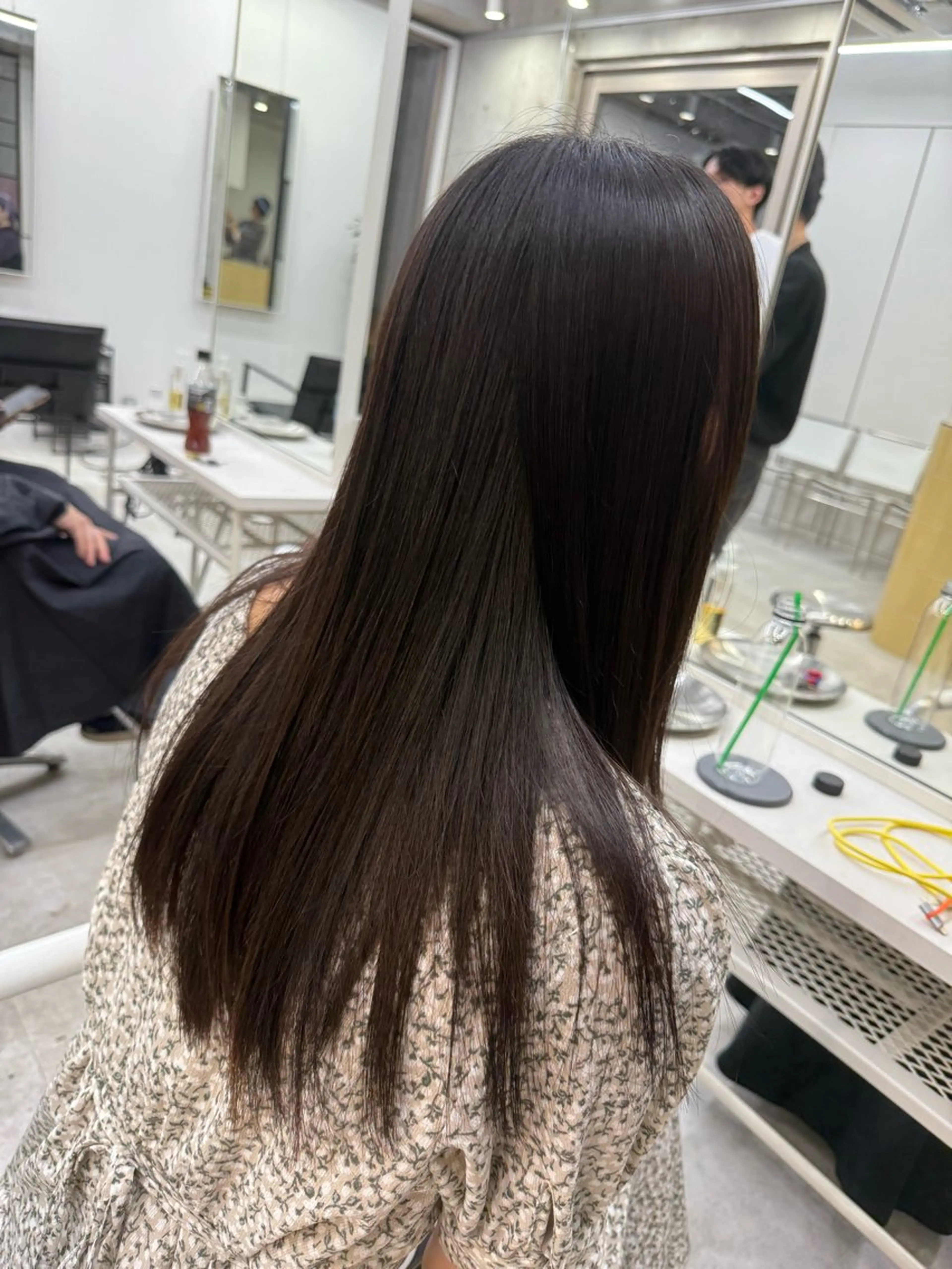 ロング 縮毛矯正 トリートメント 國井 廉のヘアスタイル