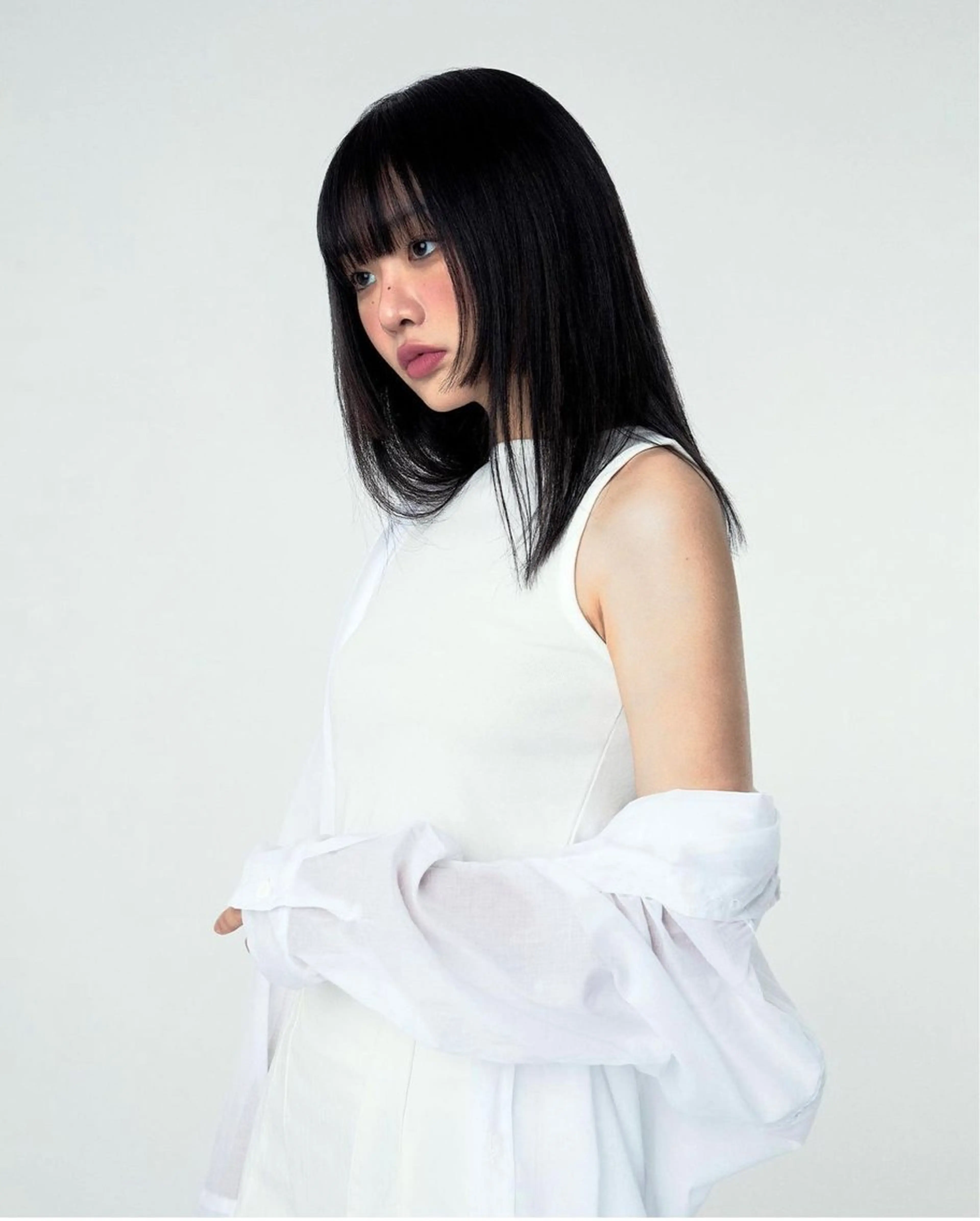 ミディアム 顔周りカット 上野 葉月🌙のヘアスタイル