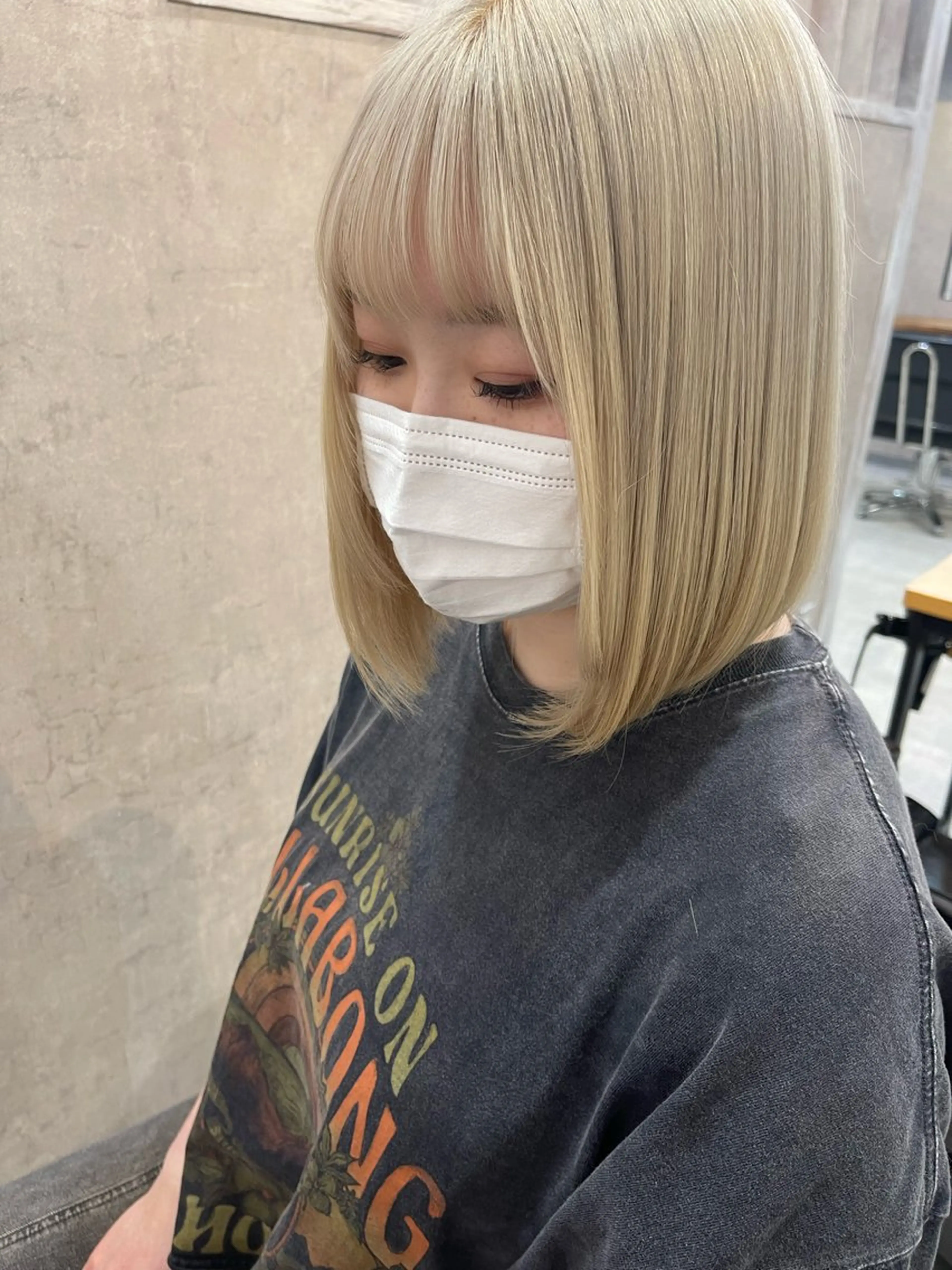 ミディアム カラー ベージュカラー ブリーチ ケアブリーチ ハイトーンカラー トリートメント ヘアカラー 松井那津子 /ハイライトブリーチのヘアスタイル