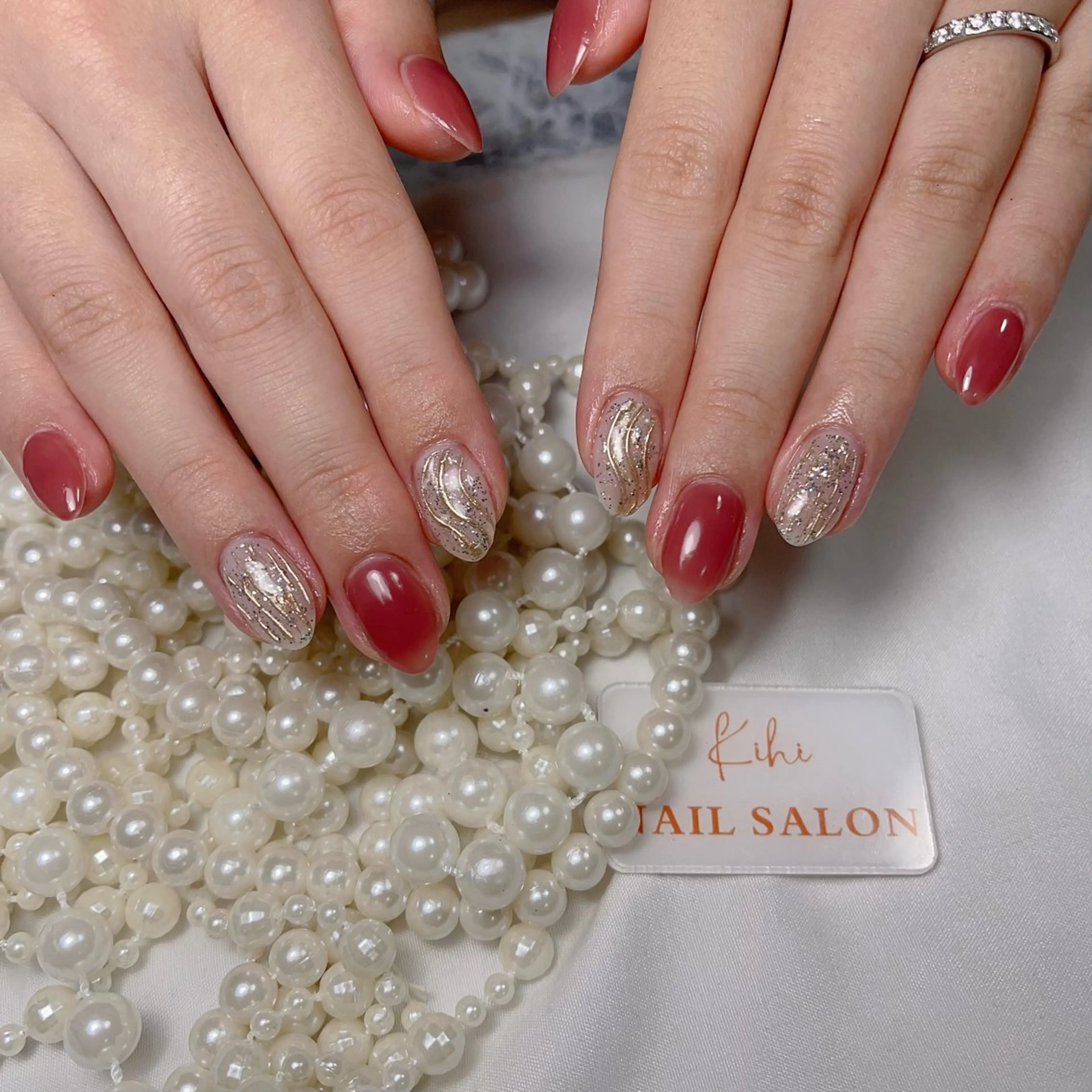 ネイル アートネイル フレンチネイル ジェルネイル グラデーション 韓国ネイル ハンドネイル 💕鈴木ユリ パラジェル/オフ無料のネイルデザイン