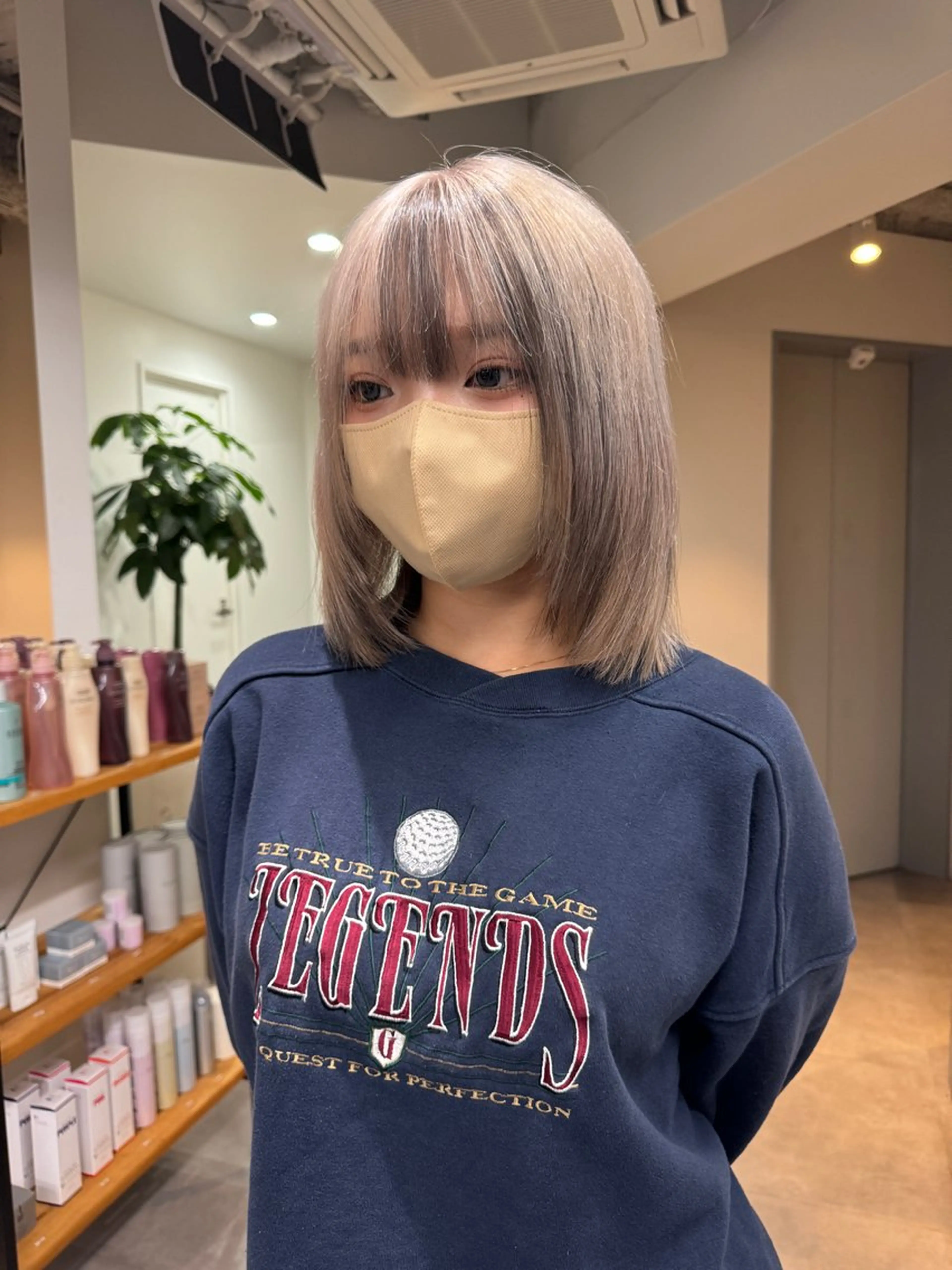 ミディアム カラー laff 新宿所属・ボブ/ケアパーマ/ レイヤー/縮毛矯正のヘアスタイル