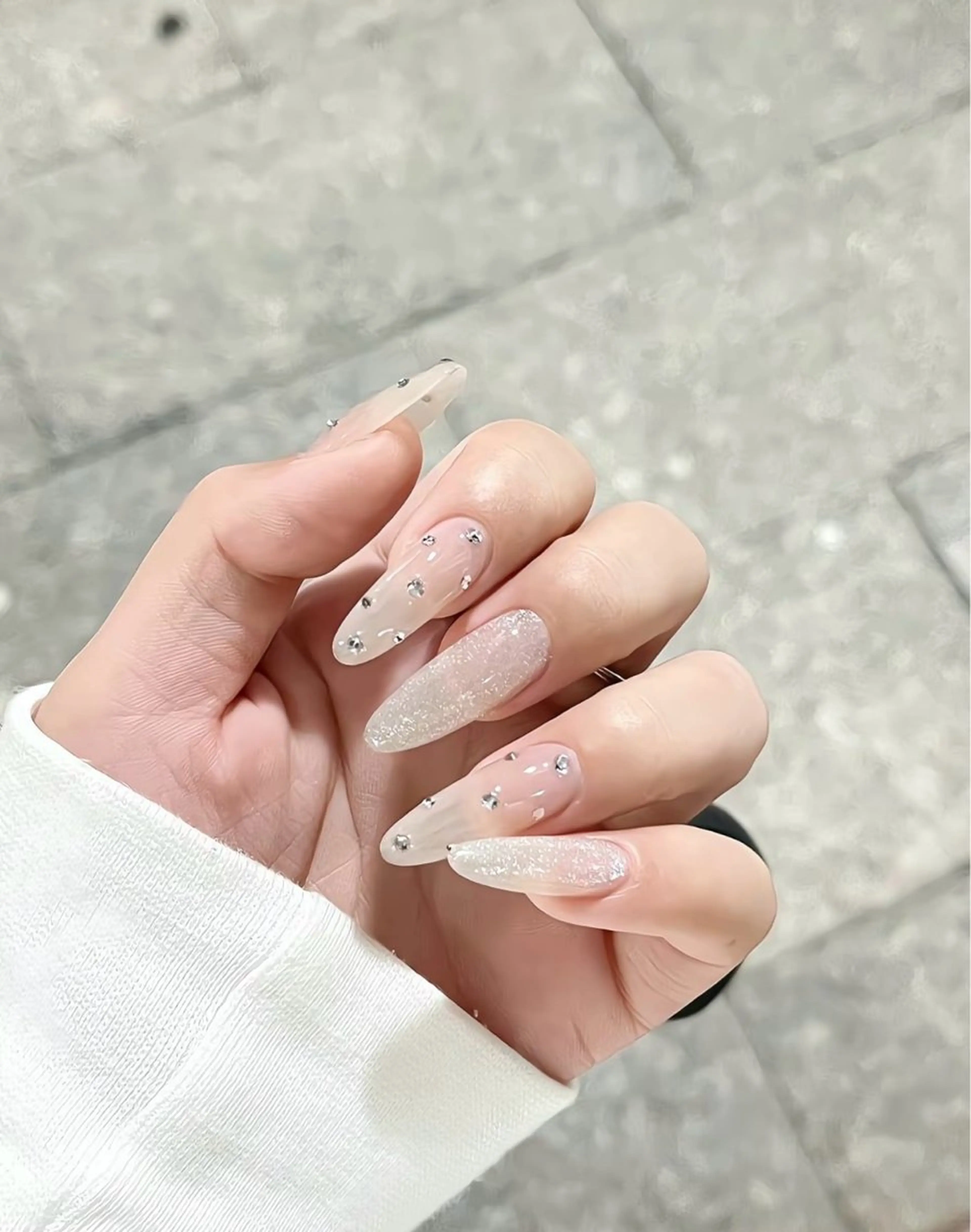 ネイル チークネイル 持ち込み ワンカラーネイル シンプルネイル ネイルチップ candy nail 韓国風ワンホンネイルのネイルデザイン