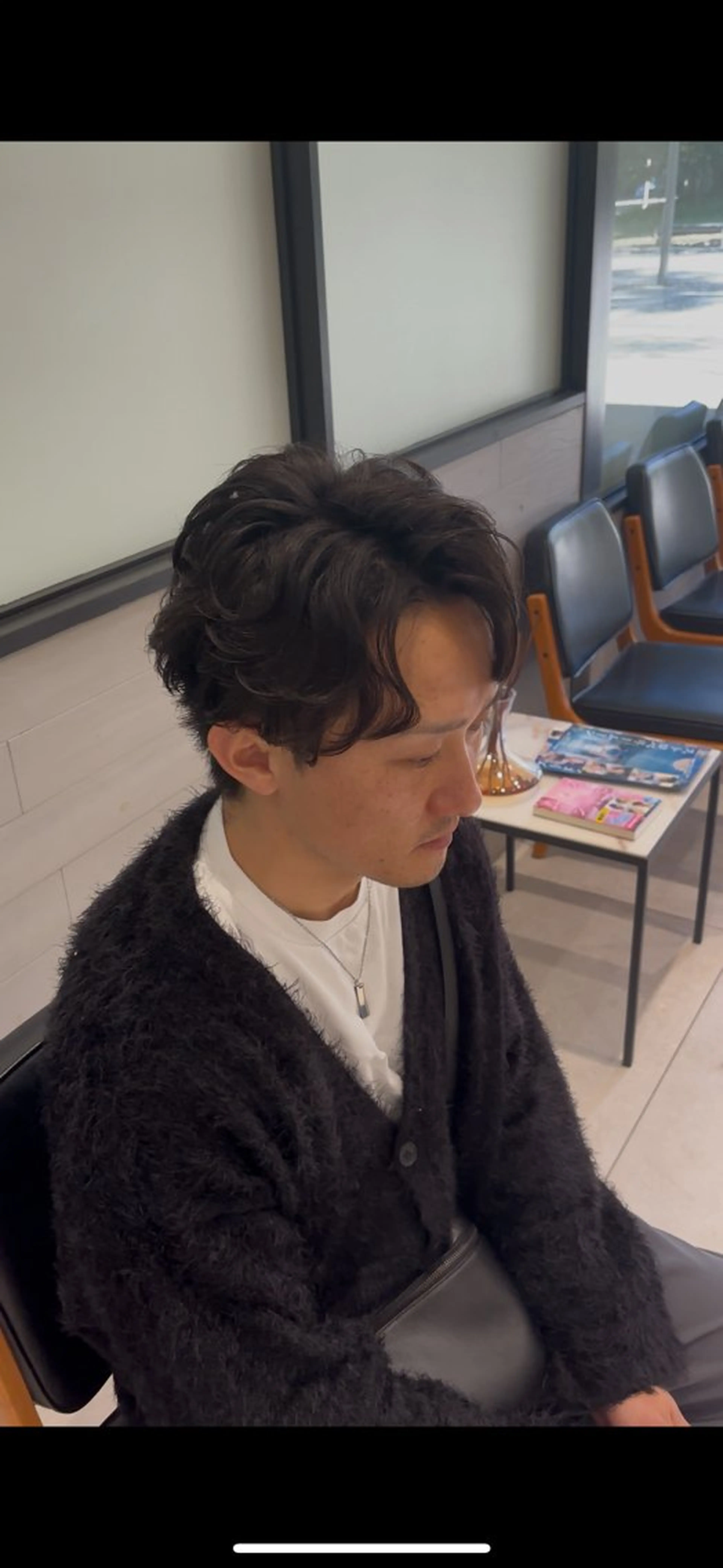 似合わせカット+フェザーパーマの写真