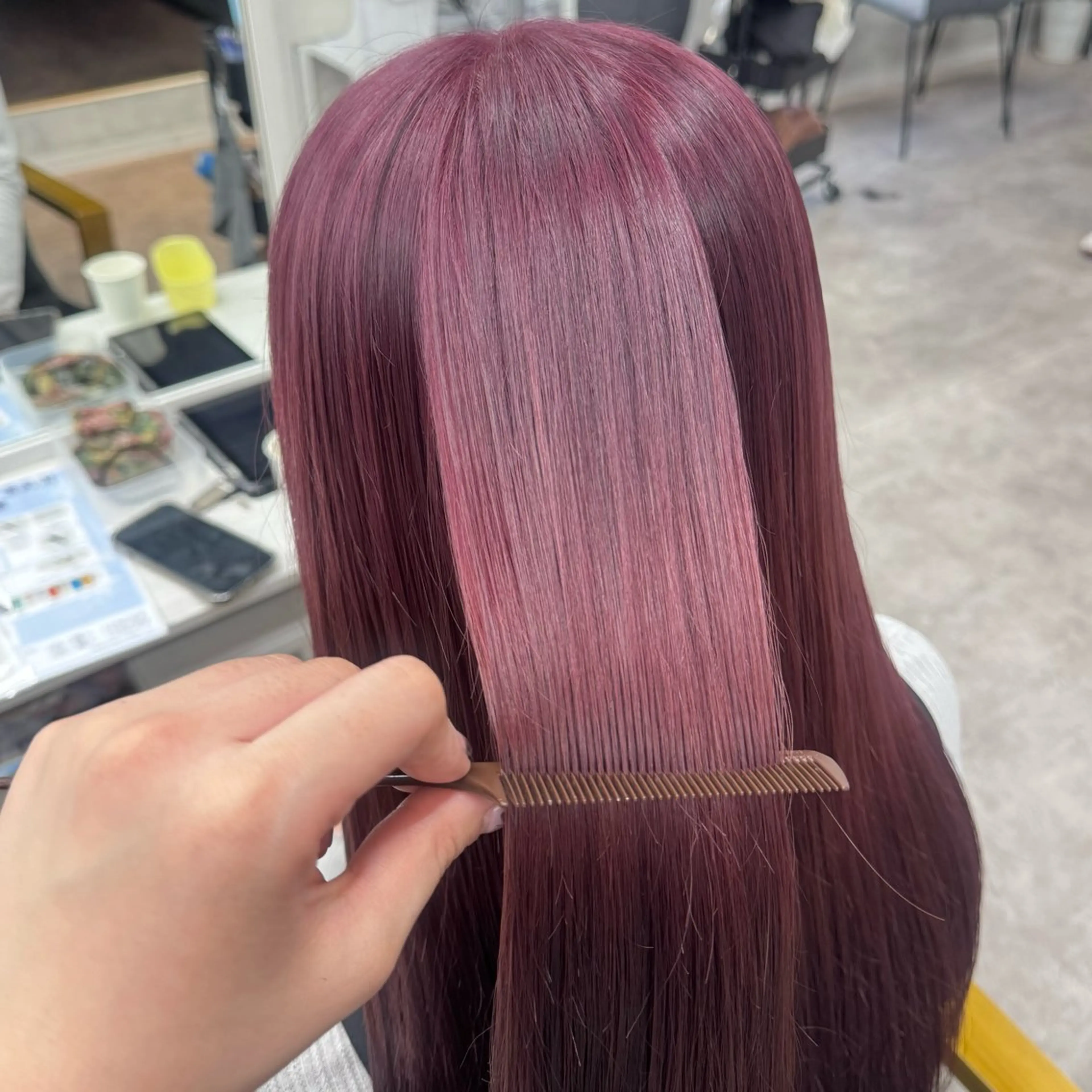 ロング カラー ヘアカラー JUNSHIN🦋 ヘアセット／カラーのヘアスタイル