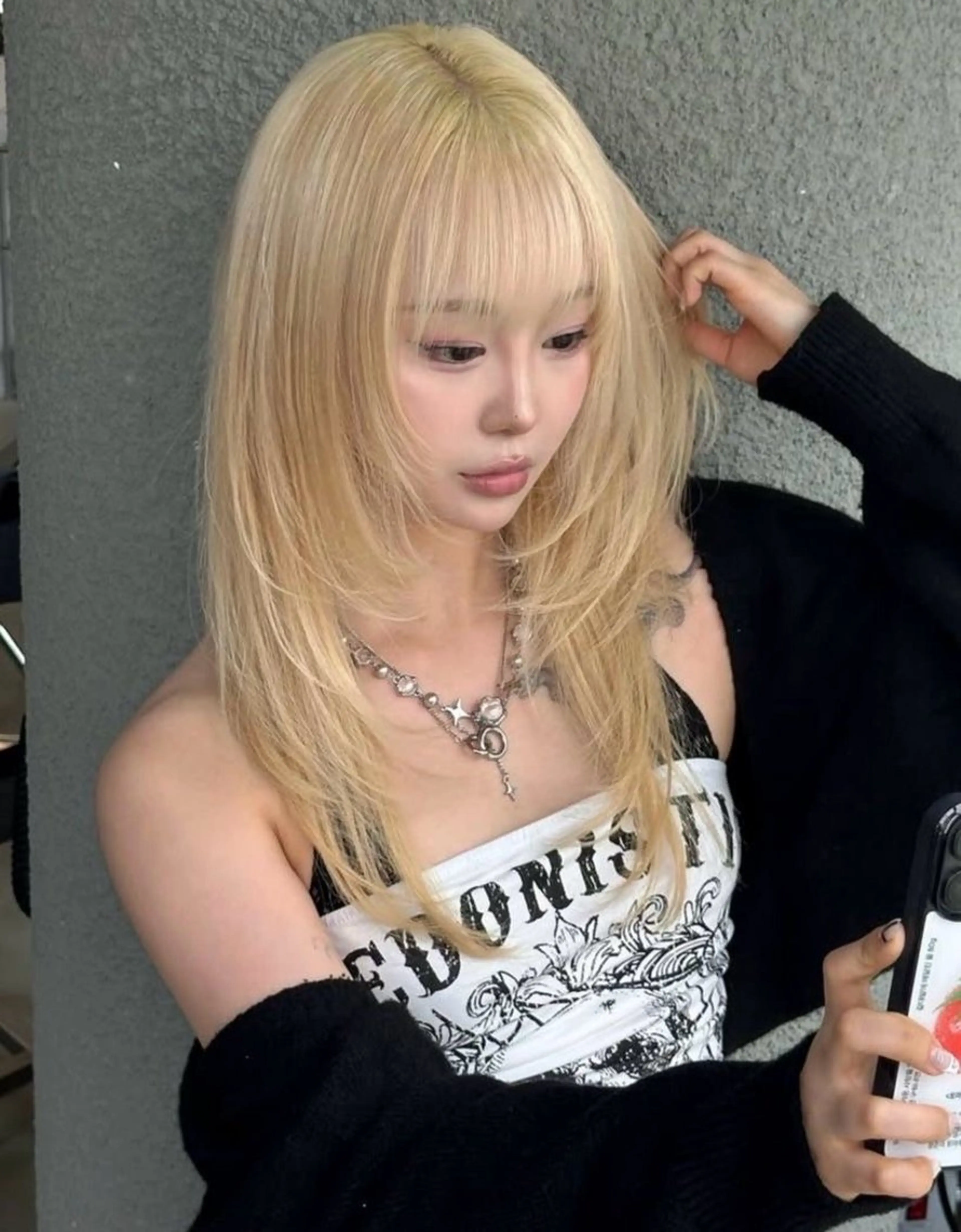 セミロング カラー ヘアアレンジ ハイレイヤー レイヤーカット カット トリートメント miuru/網紅ヘア 🇨🇳レイヤーのヘアスタイル