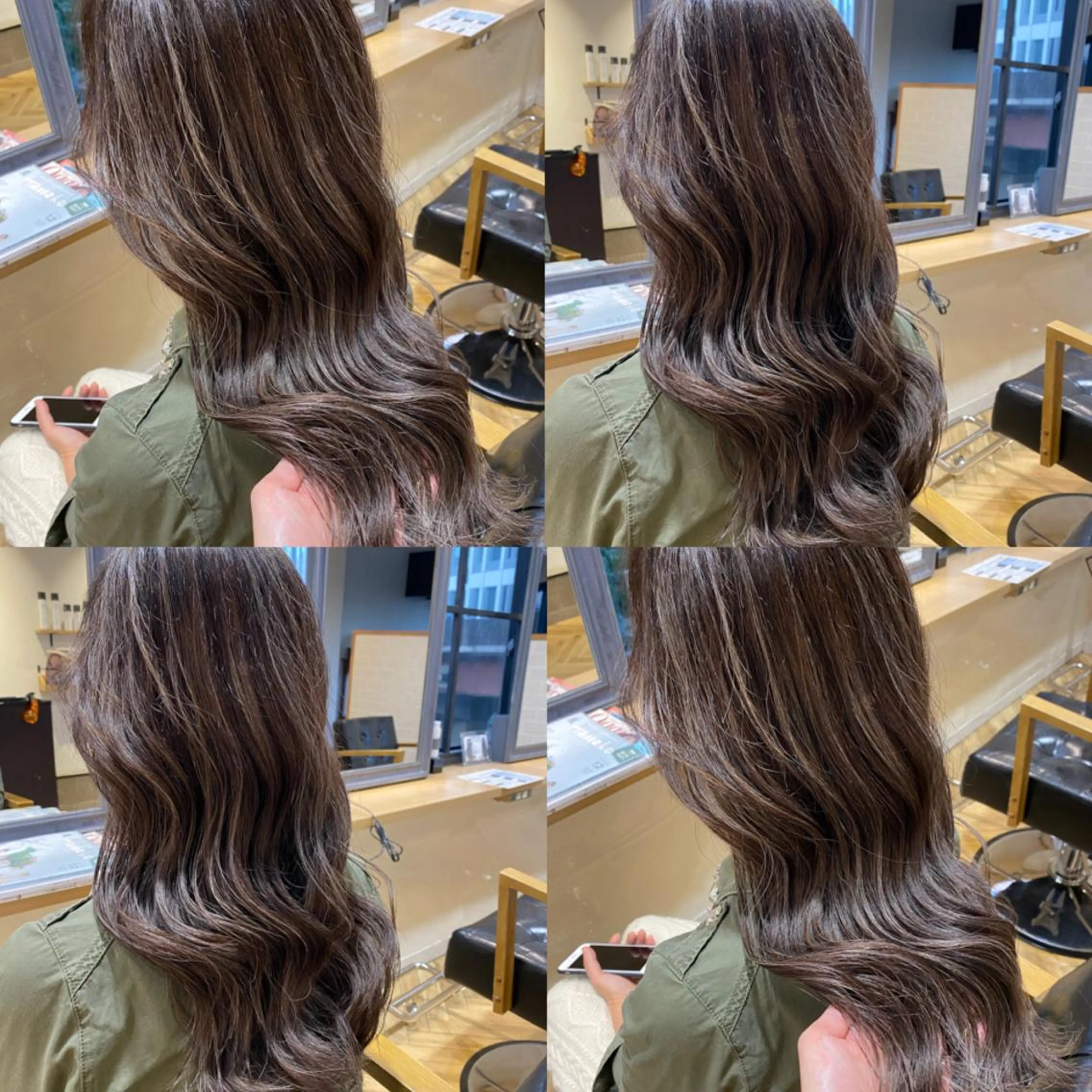 ロング カラー ブリーチ ハイライトカラー ハイライト 艶カラー/韓国顔周り 🎀mamiのヘアスタイル