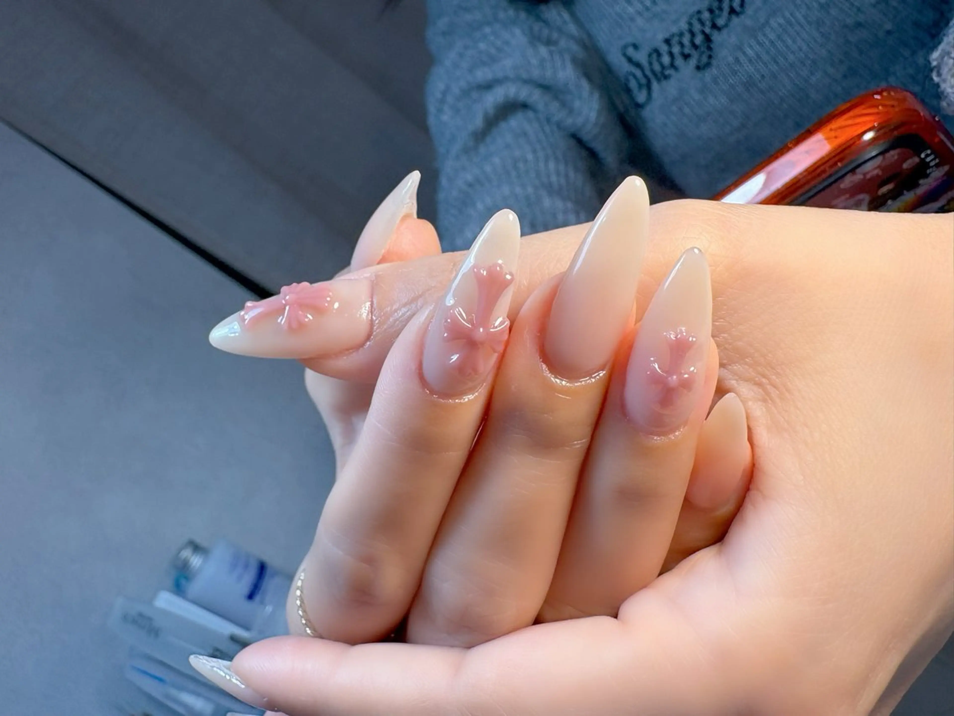 ネイル ガーリー 韓国ネイル ネイルチップ ワンホンネイル ハンドネイル ゆい ノエラネイルのネイルデザイン