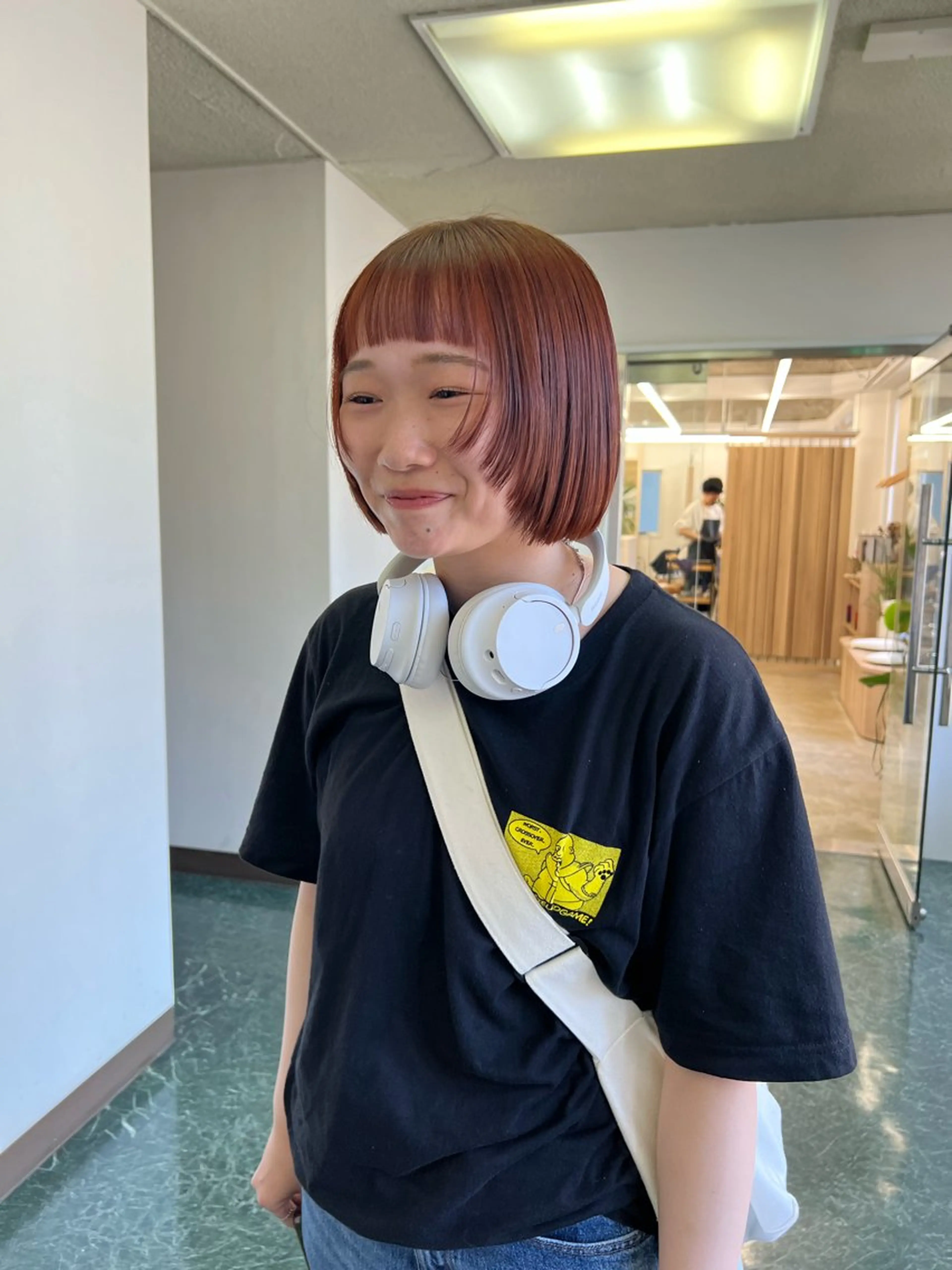 ショート カラー ブリーチ ブリーチなしカラー オレンジ Garland梅田 Sayakaのヘアスタイル