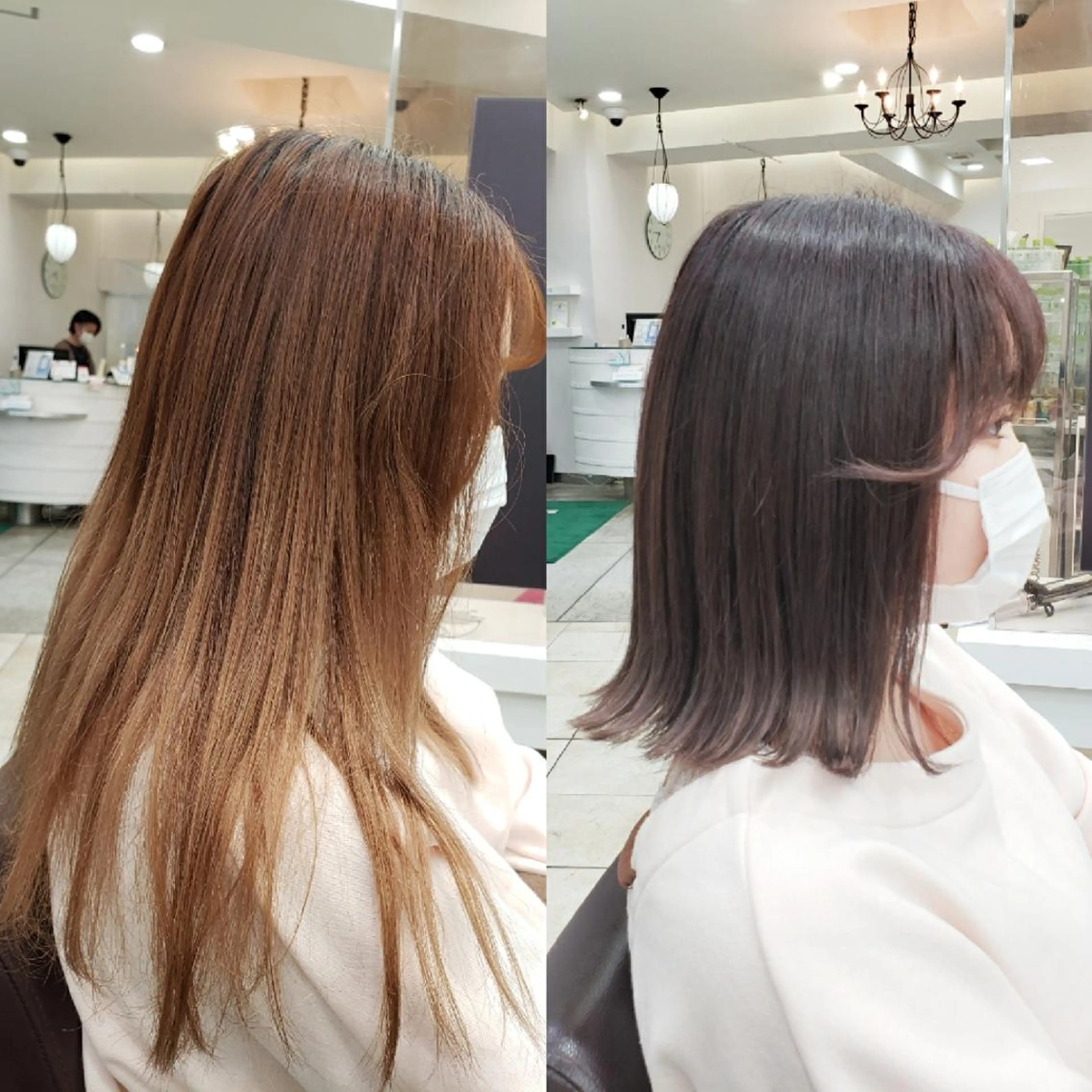 ミディアム カラー イルミナカラー 髪質改善 似合わせカット 縮毛矯正 トリートメント カット ヘアカラー トリートメント ボブ・ロブ　福田 泰久✂️✨のヘアスタイル