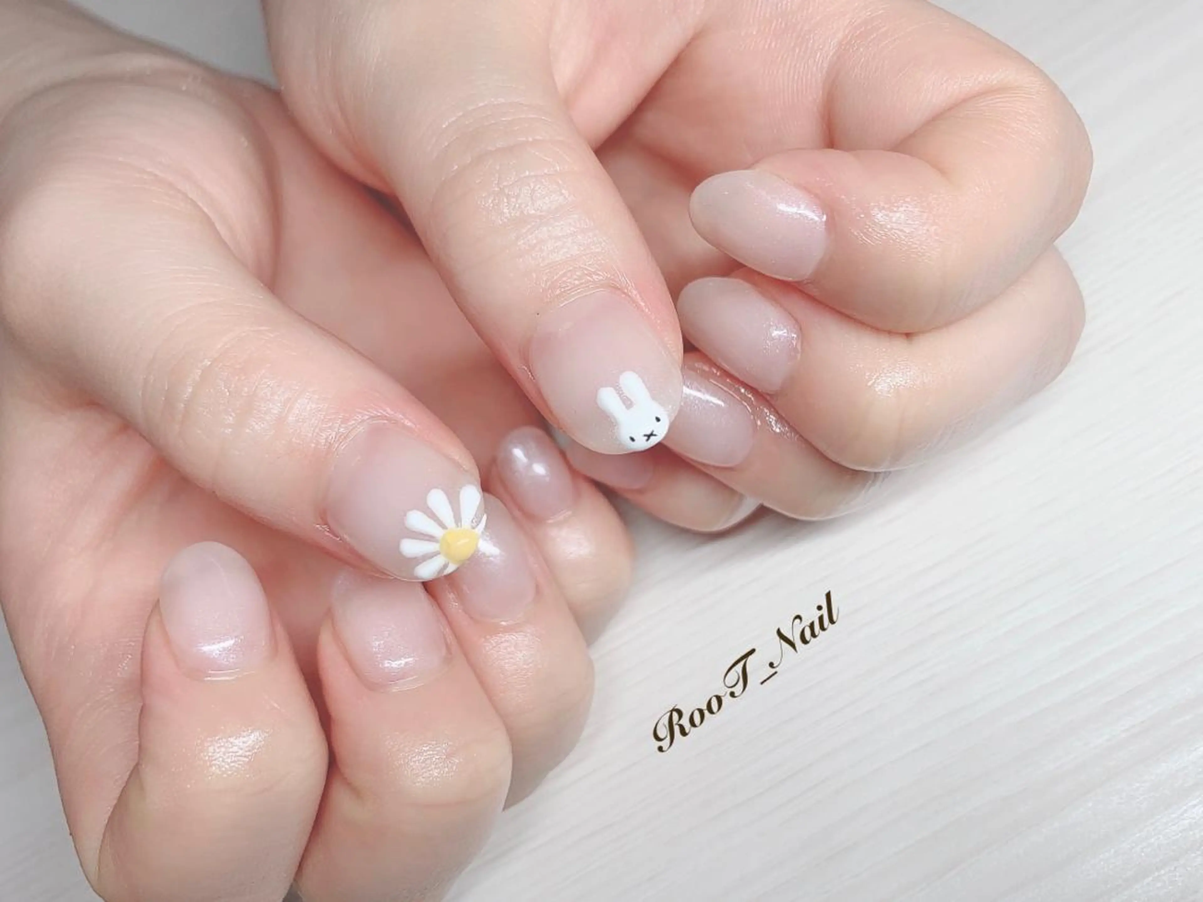 メンズ ネイル アートネイル クリアネイル ぷっくりネイル ハンドネイル RooT Nailのネイルデザイン